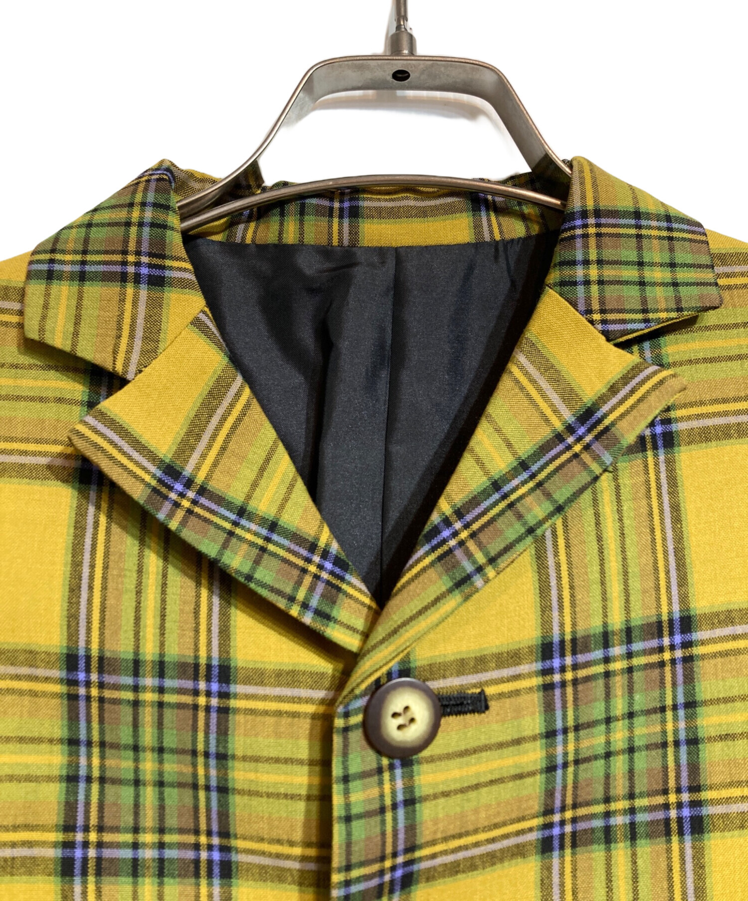 中古・古着通販】Nemeth (ネメス) チェックジャケット イエロー