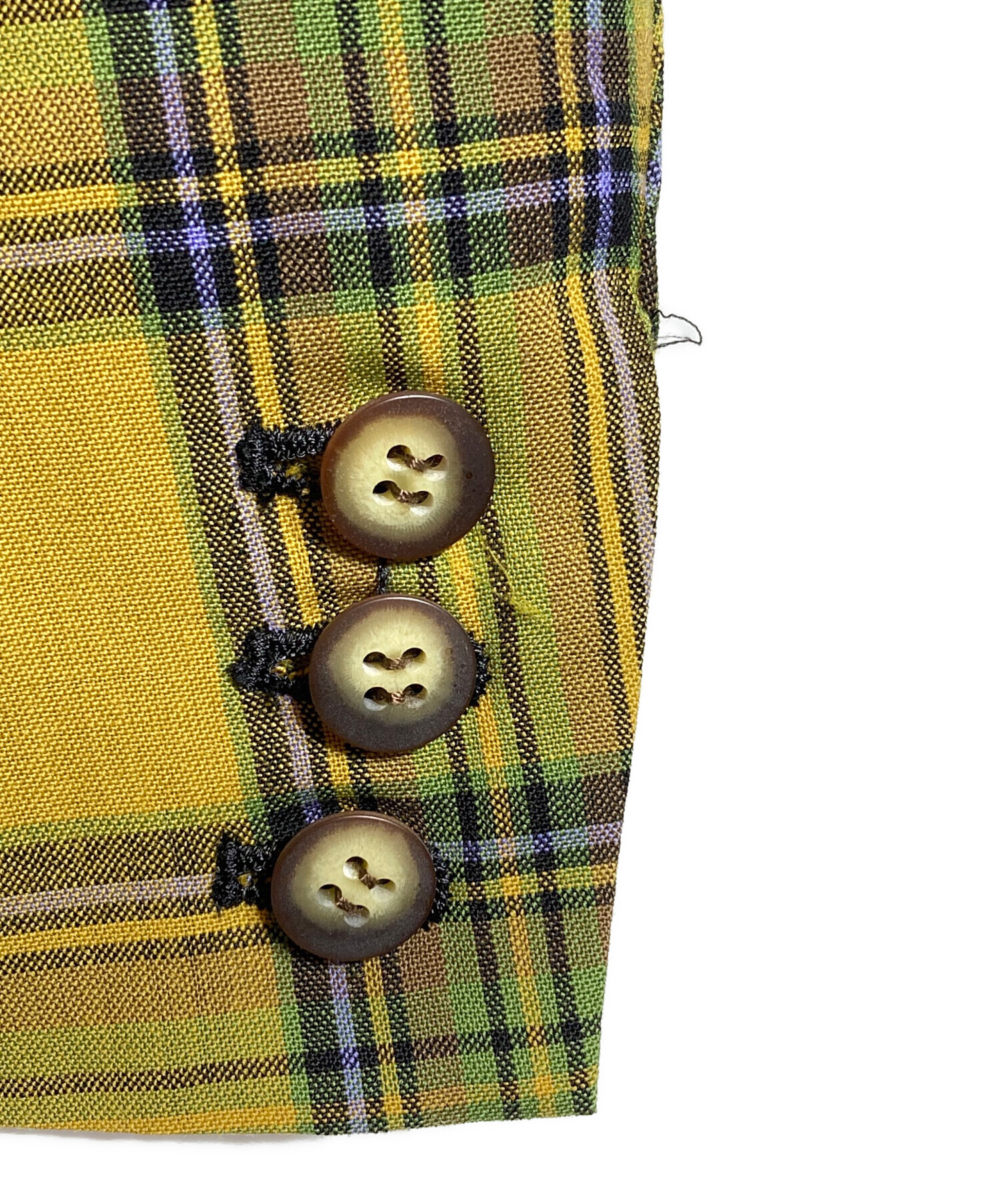 中古・古着通販】Nemeth (ネメス) チェックジャケット イエロー