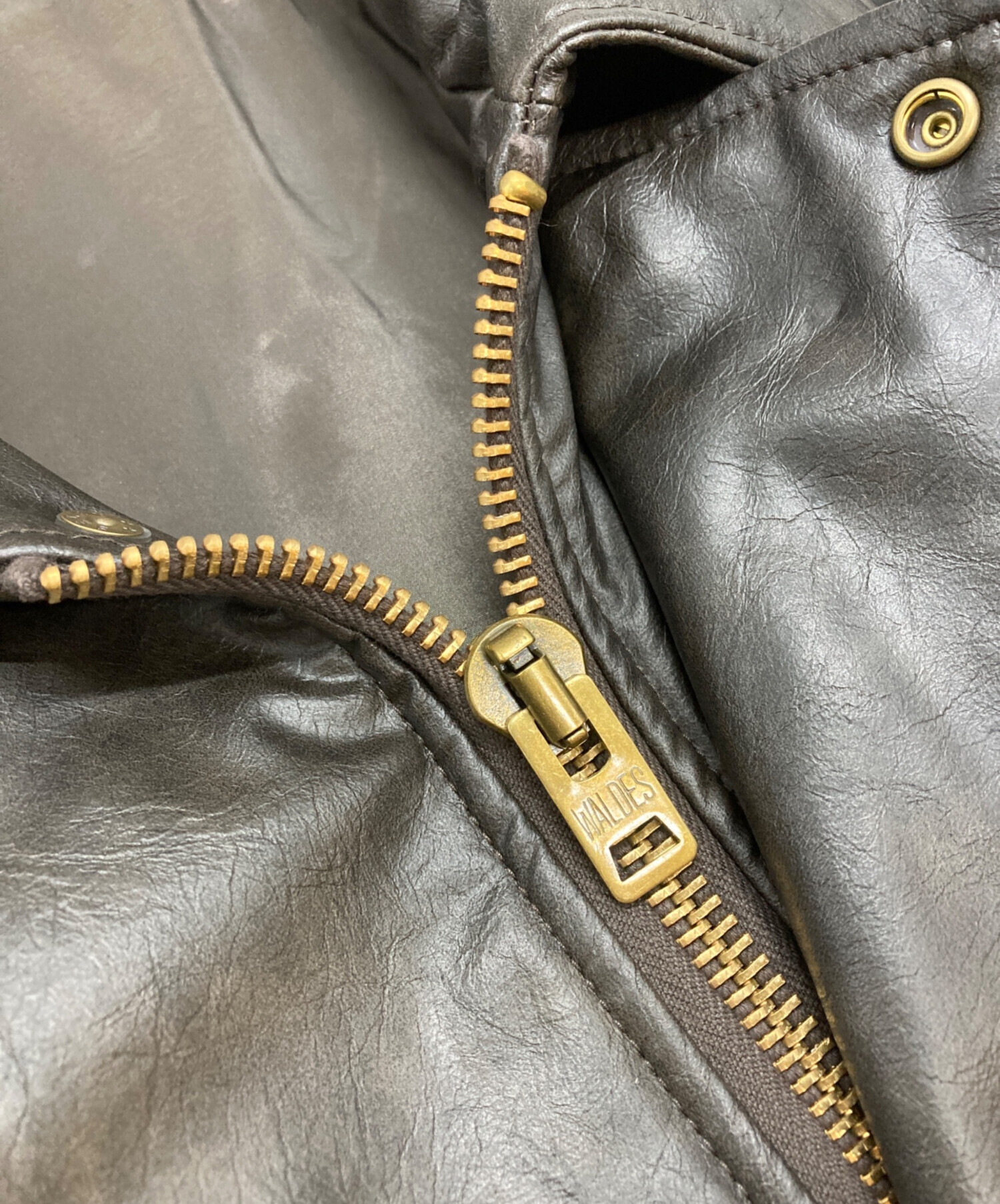 中古・古着通販】gajess (ガジェス) エコレザージャケット ブラウン