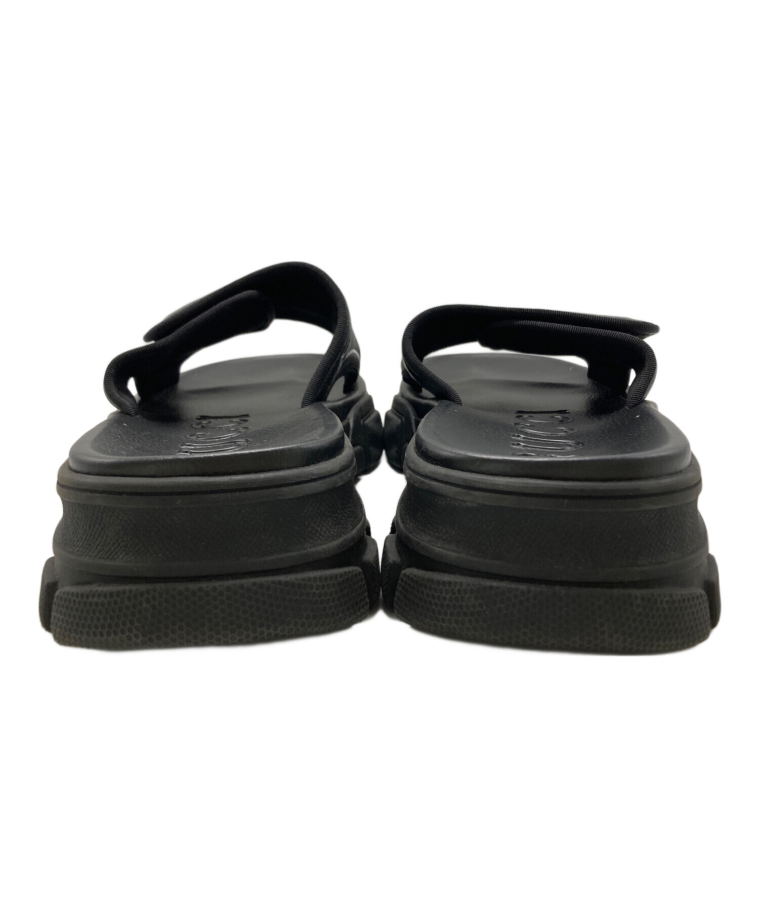 中古・古着通販】GUCCI (グッチ) フラッシュトレックサンダル ブラック 