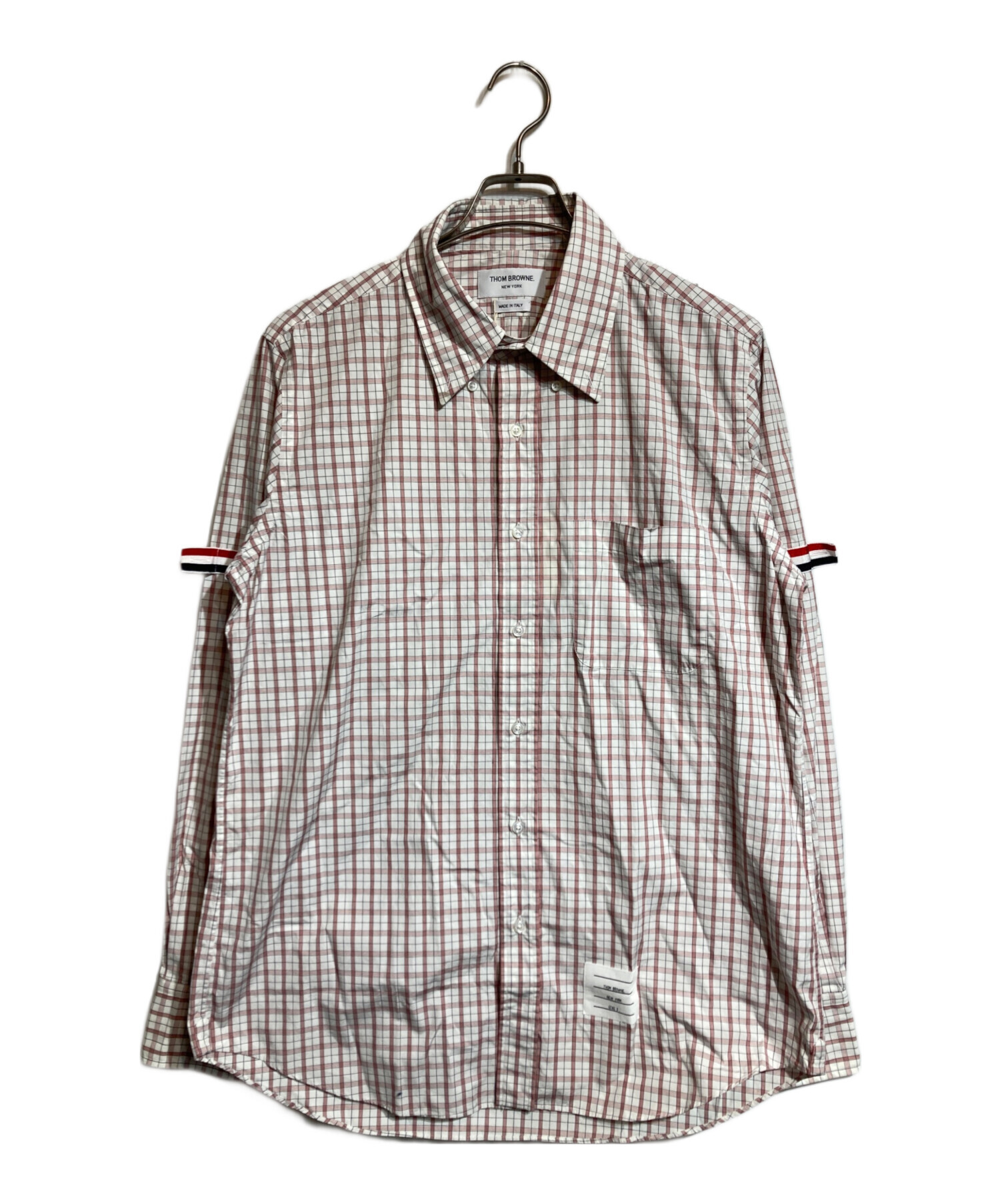 中古・古着通販】Thom Browne (トムブラウン) チェックシャツ レッド 