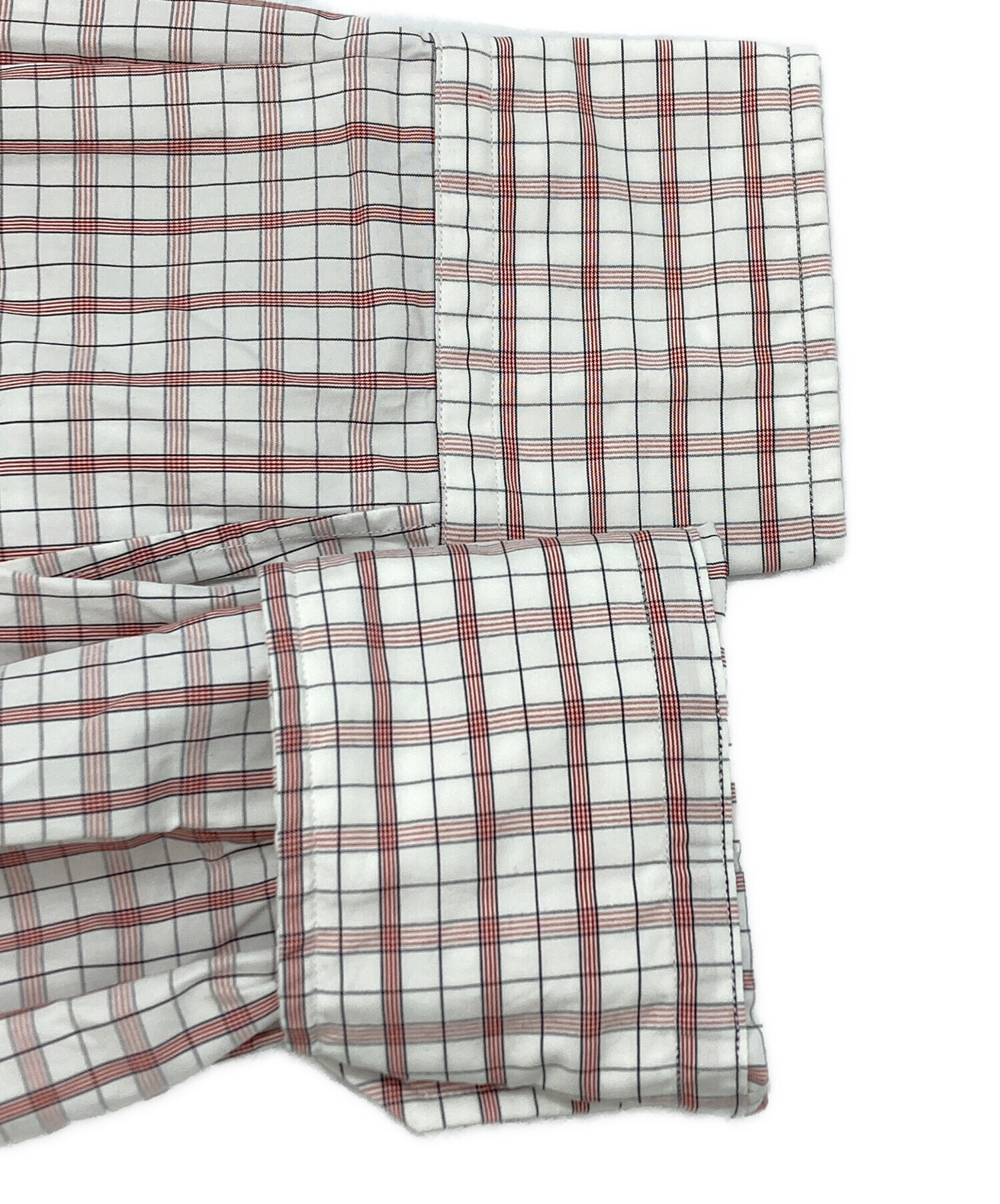 中古・古着通販】Thom Browne (トムブラウン) チェックシャツ レッド 