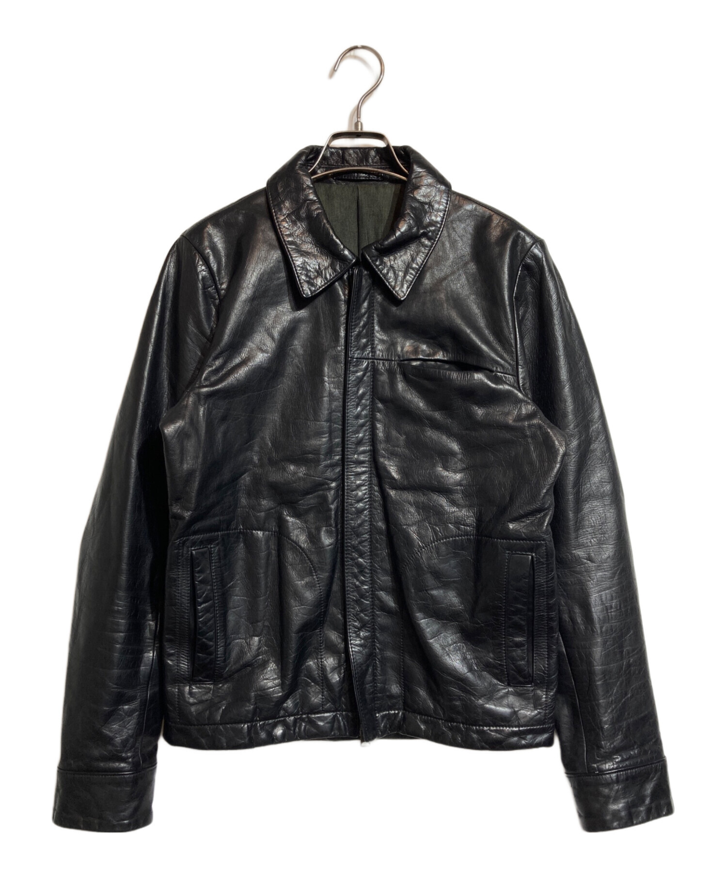 中古・古着通販】TMT (ティーエムティー) WAX COW LEATHER BLOUSON 
