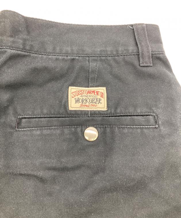 中古・古着通販】stussy (ステューシー) CHINO WORK SHORT ブラック