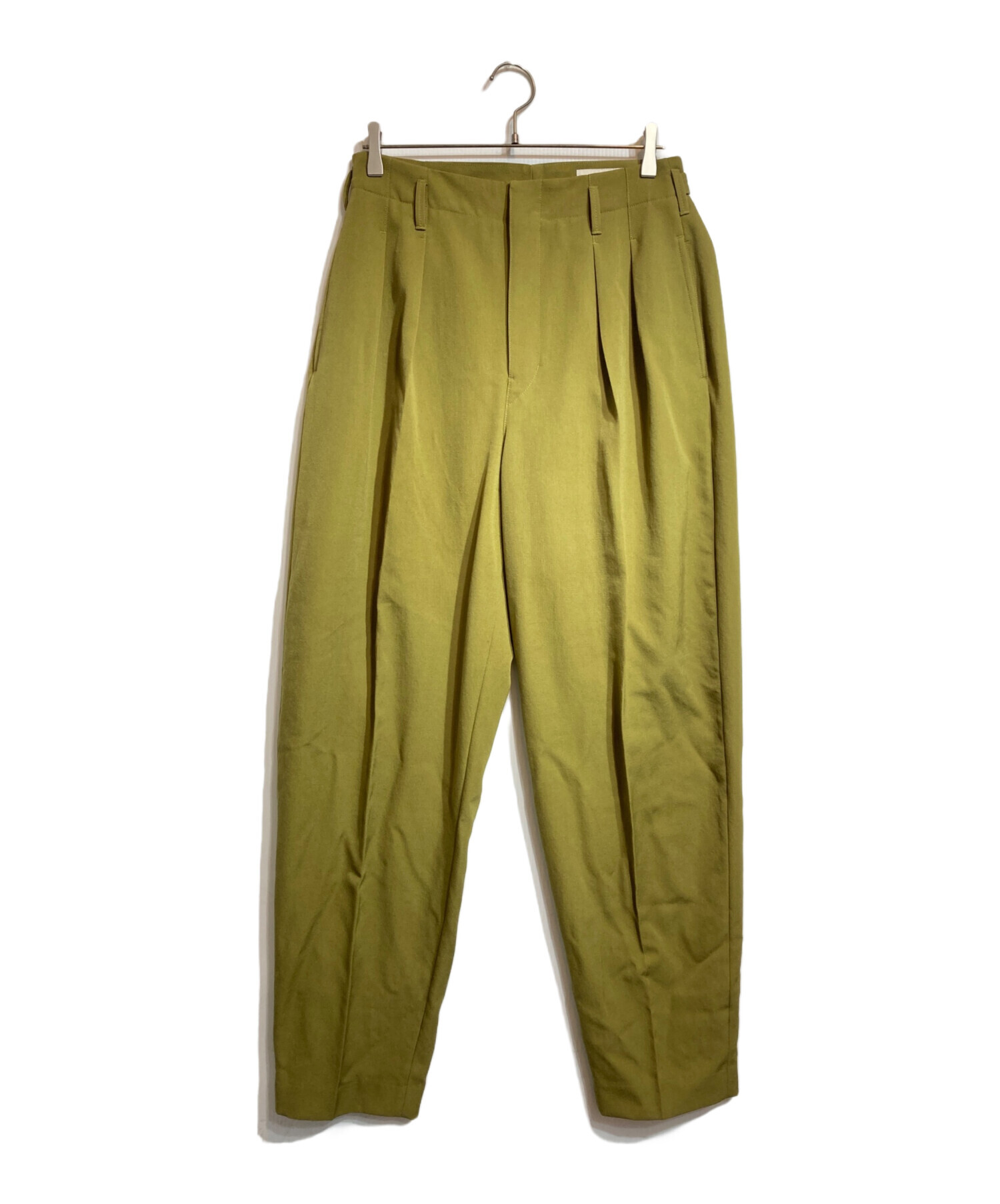 ルメール　lemaire パンツ　21aw 中古・古着通販】LEMAIRE (ルメール) PLEATED TAPERED PANTS グリーン