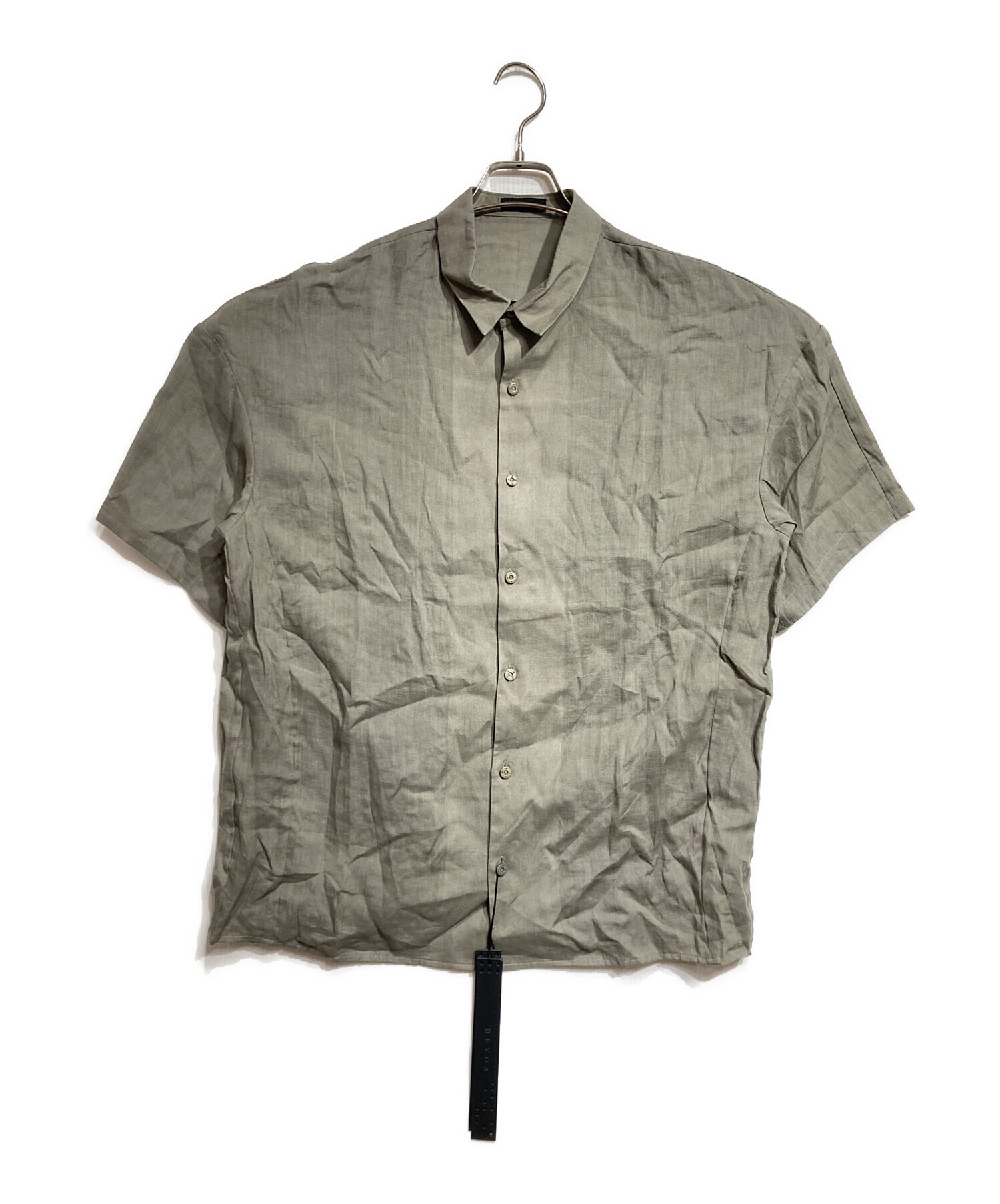 デヴォア DEVOA リネン 半袖 シャツ 3 グレージュ 中古・古着通販】DEVOA (デヴォア) Short sleeve shirt ramie/半袖