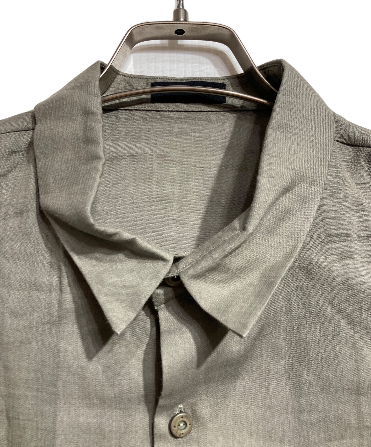 デヴォア DEVOA リネン 半袖 シャツ 3 グレージュ 中古・古着通販】DEVOA (デヴォア) Short sleeve shirt ramie/半袖