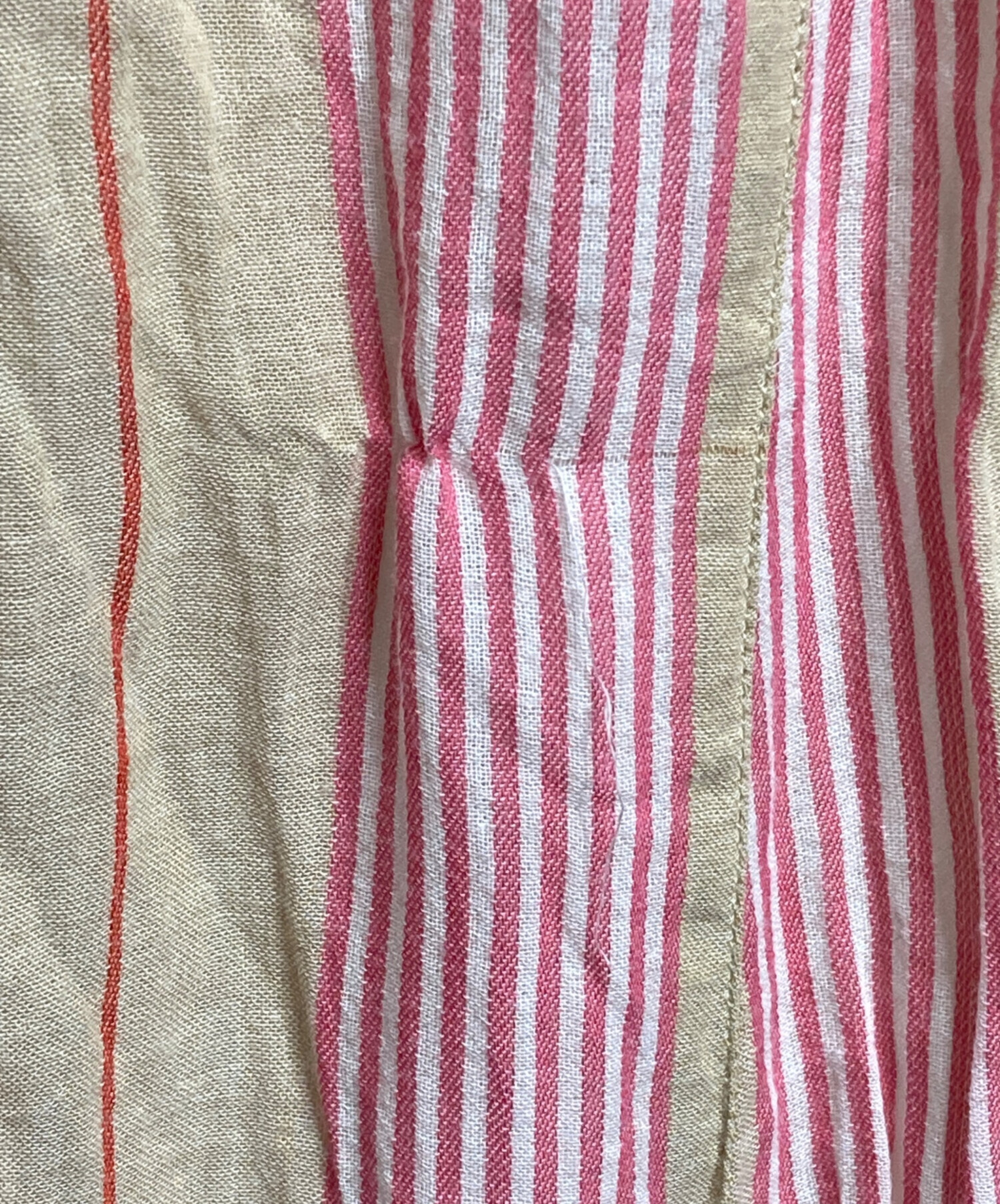 中古・古着通販】ne quittez pas (ヌキテパ) Cotton Stripe V Neck