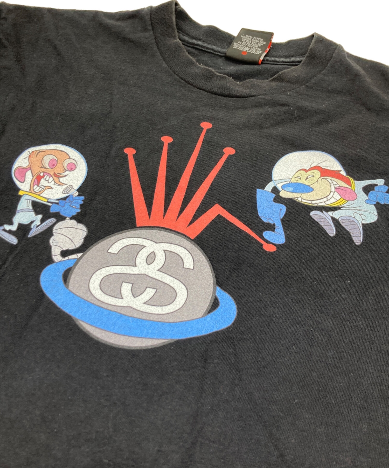 中古・古着通販】stussy (ステューシー) Ren&Stimpy Tee ブラック 
