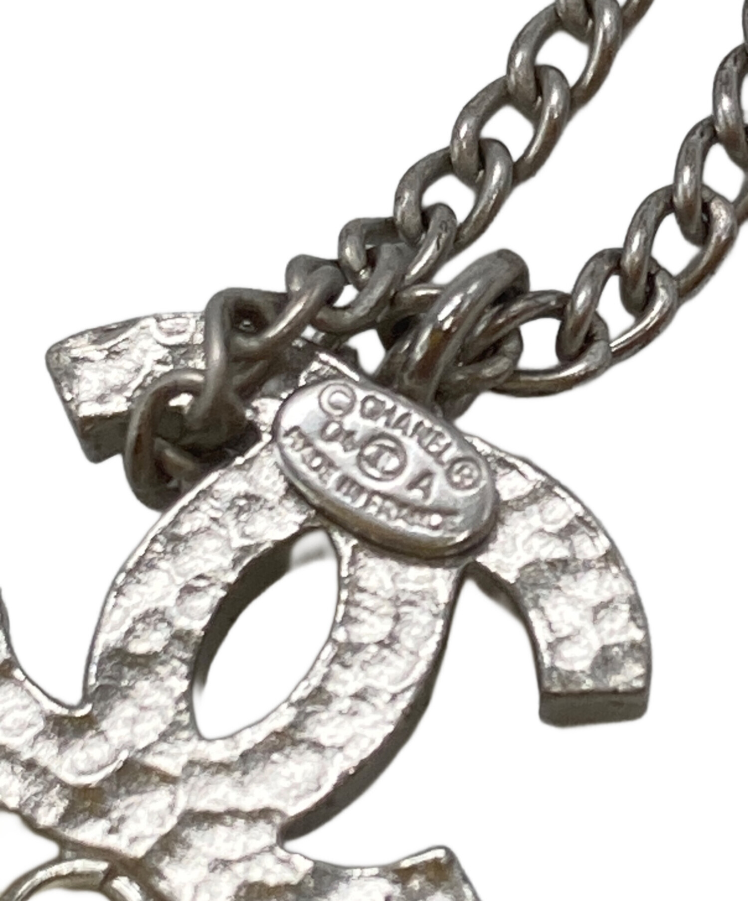 中古・古着通販】CHANEL (シャネル) ココマークパールリボンネックレス 