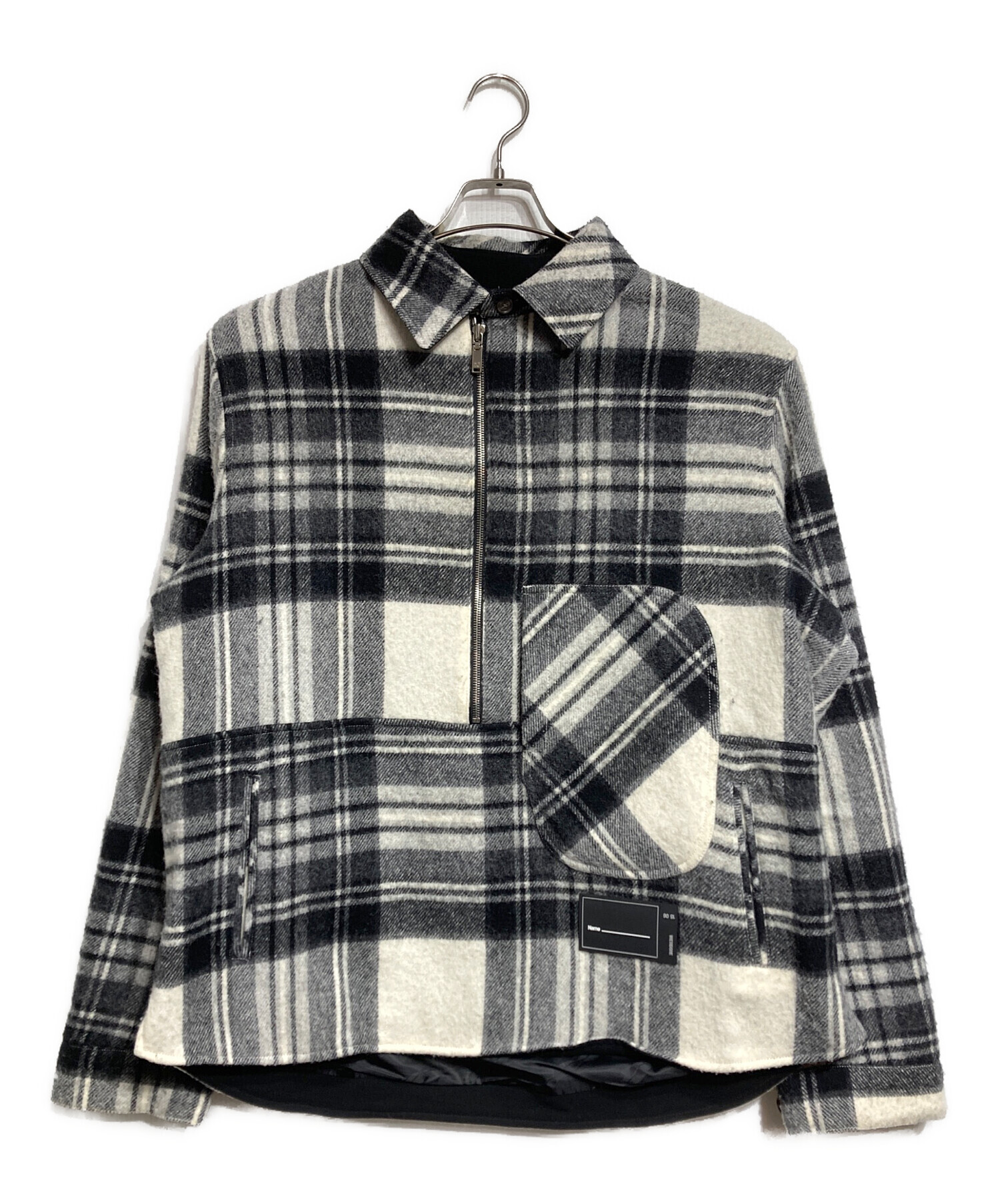 中古・古着通販】WE11DONE (ウェルダン) Grey Wool Plaid Anorak