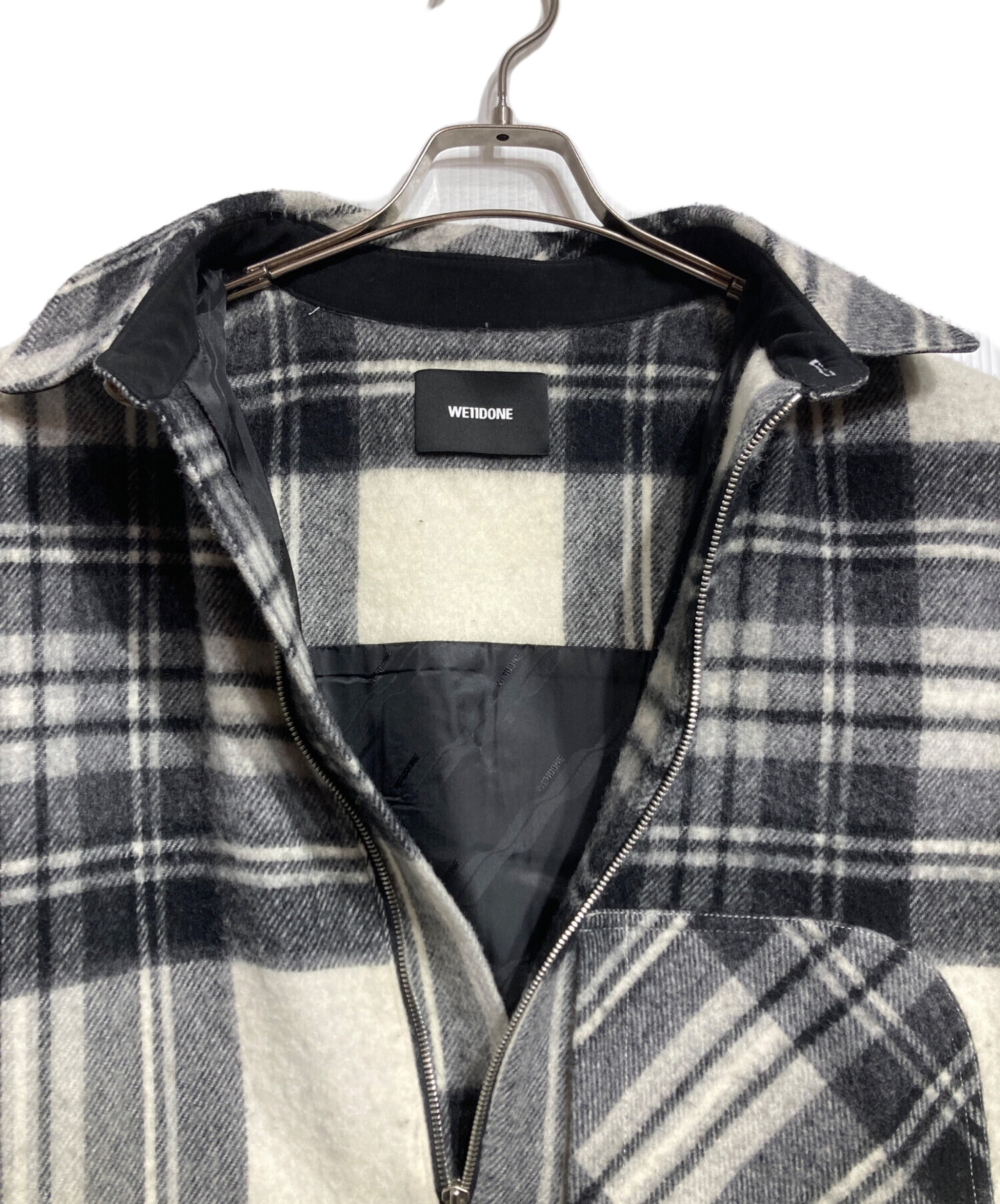 中古・古着通販】WE11DONE (ウェルダン) Grey Wool Plaid Anorak