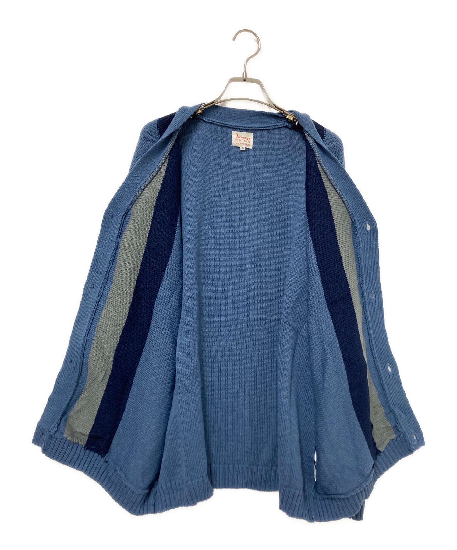 中古・古着通販】PENNEYS (ペニーズ) ニットカーディガン ネイビー 