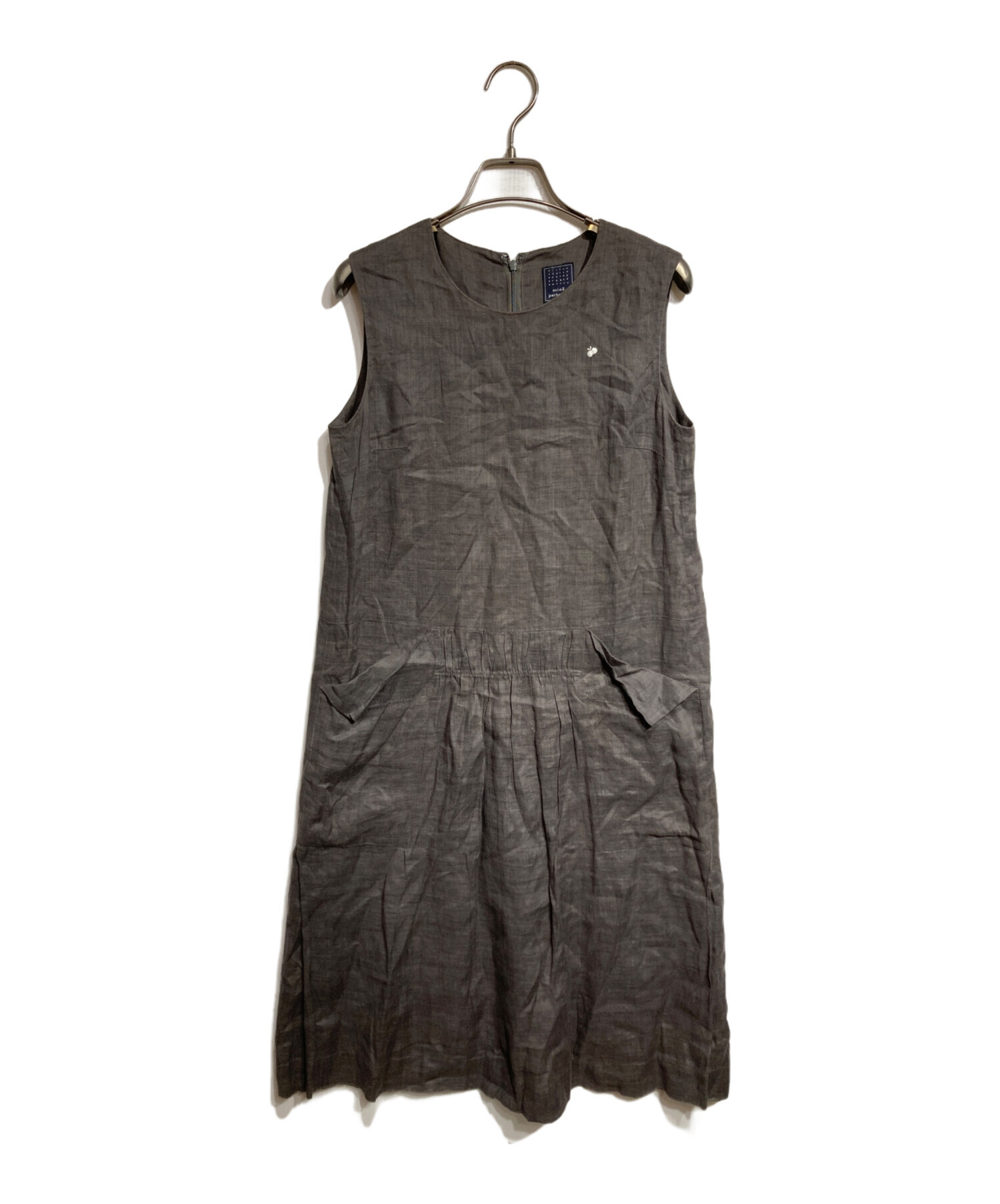 ミナペルホネン　ワンピース　グレー 中古・古着通販】mina perhonen (ミナ ペルホネン) NORDICノースリーブ