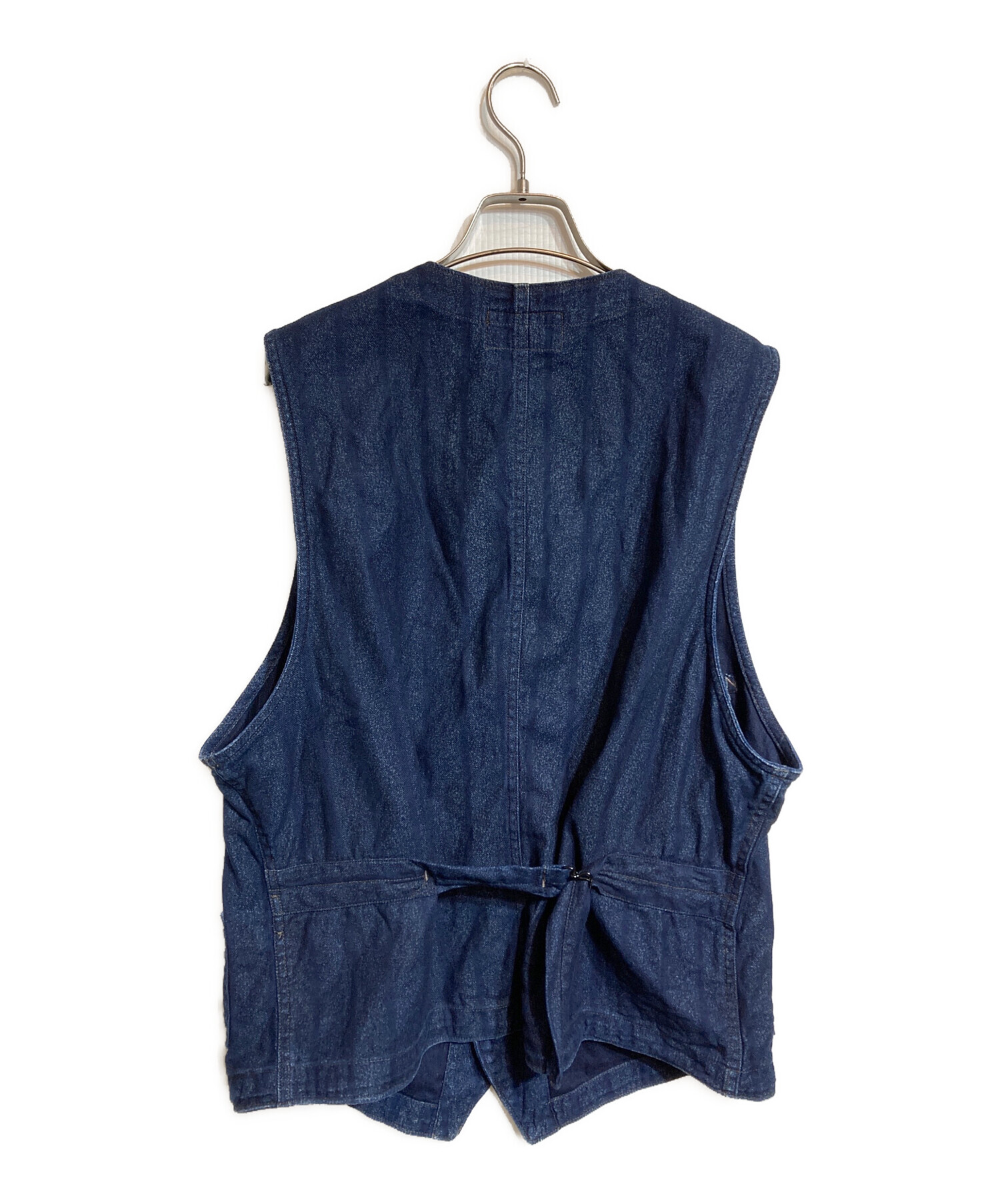 【極美品】名作RRL　激渋ストライプ/インディゴ染め/メンズベスト　Size:M 極美品】名作RRL 激渋ストライプ/インディゴ染め/メンズベスト Size:M