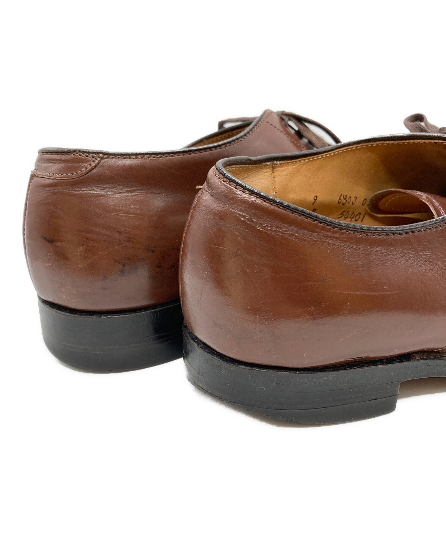 イェテイ】ALDEN ブラウン　vチップ24.5センチ　カーフ 中古・古着通販】Alden (オールデン) カーフスキンVチップレザー