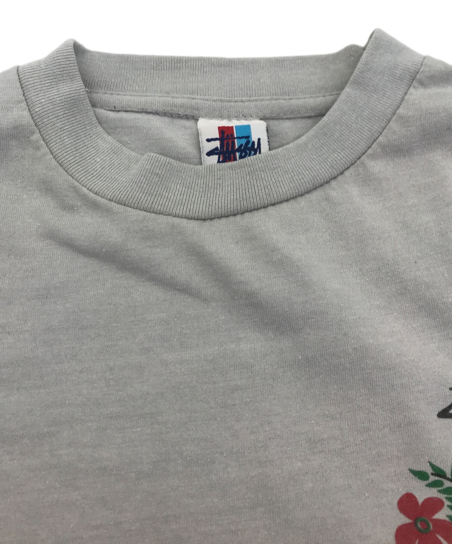 中古・古着通販】stussy (ステューシー) スカルフラワーTee ブルー