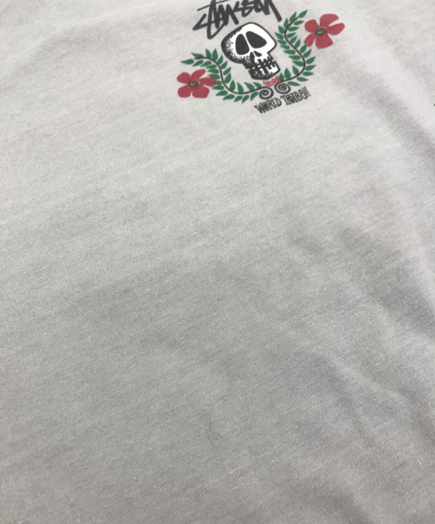 中古・古着通販】stussy (ステューシー) スカルフラワーTee ブルー