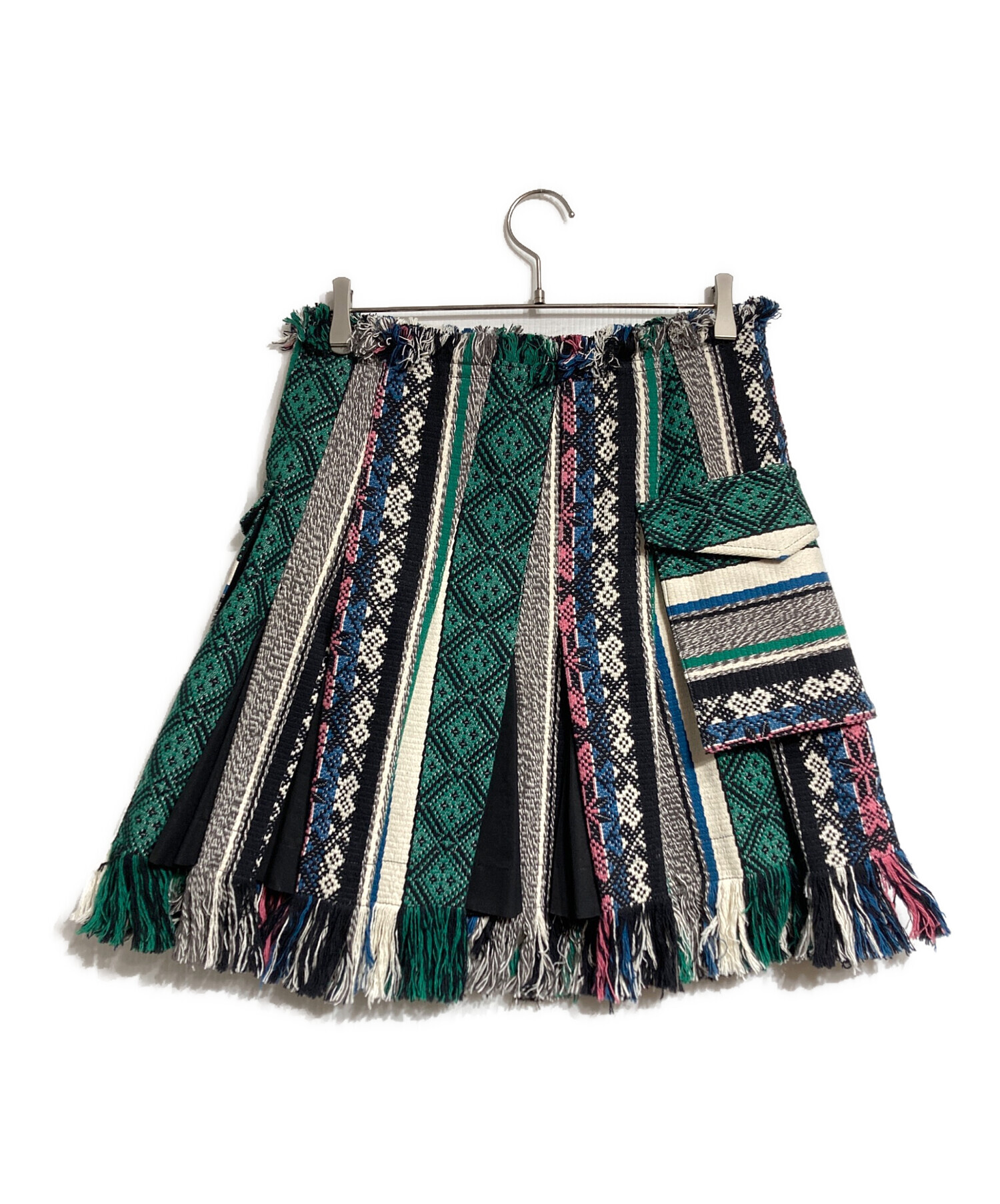 中古・古着通販】sacai (サカイ) Rug Jacquard Knit Skirt/ラグジャ