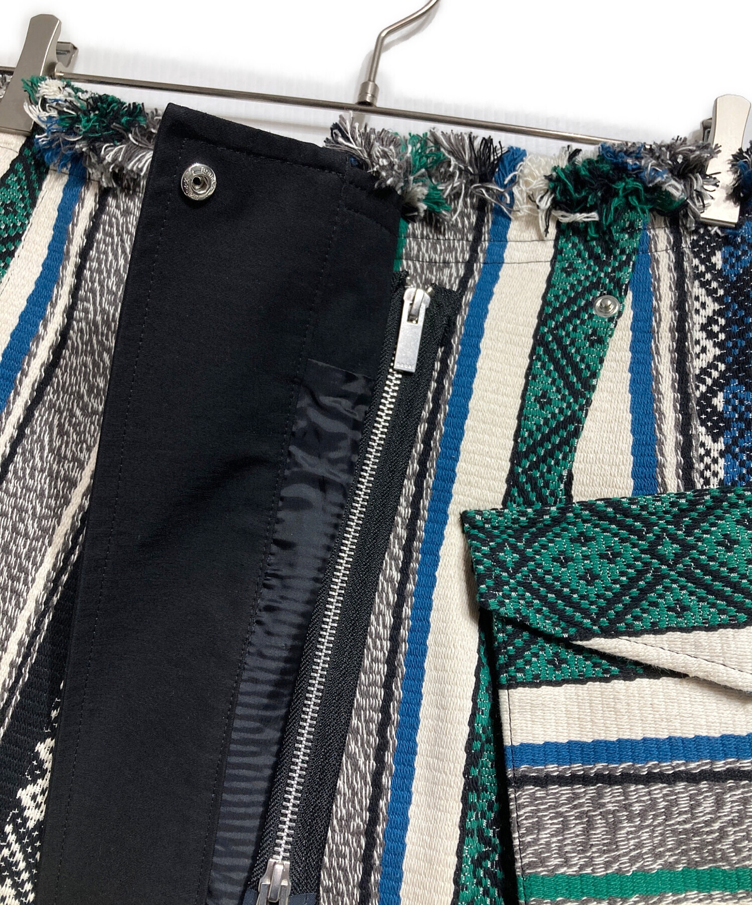 sacai サカイ 22SS ラグジャガードスカート 0 sacai サカイ 22SS ラグジャガードスカート