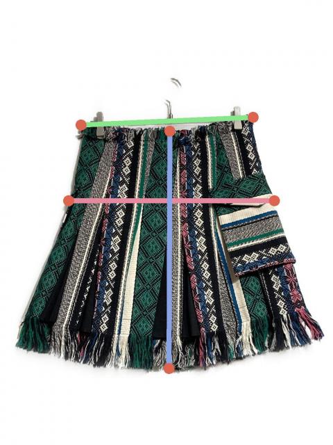中古・古着通販】sacai (サカイ) Rug Jacquard Knit Skirt/ラグジャ
