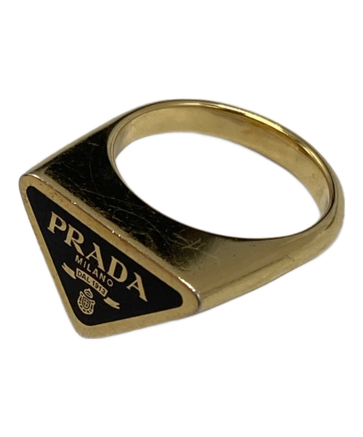 中古・古着通販】PRADA (プラダ) トライアングルシンボルリング 