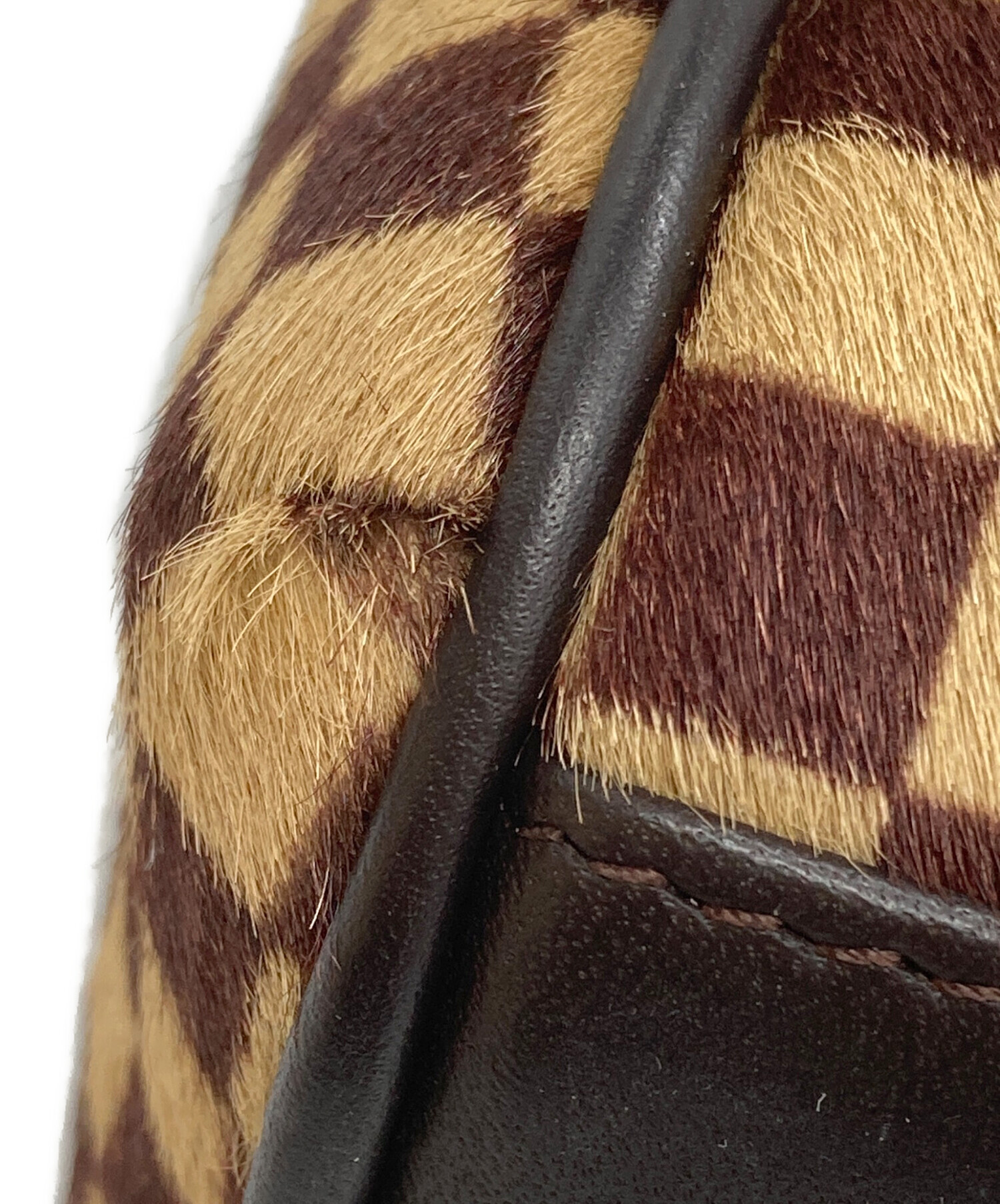 中古・古着通販】LOUIS VUITTON (ルイ ヴィトン) ハラコハンドバッグ