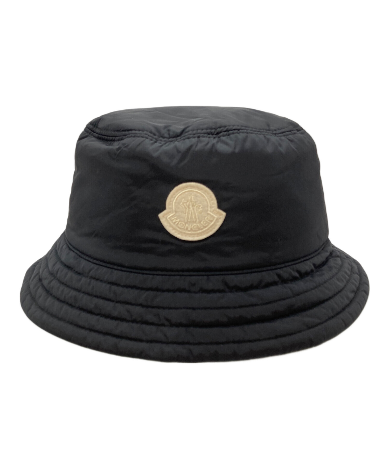 【1回着用のみ】モンクレール バケットハット黒 サイズM 中古・古着通販】MONCLER (モンクレール) リバーシブルバケットハット