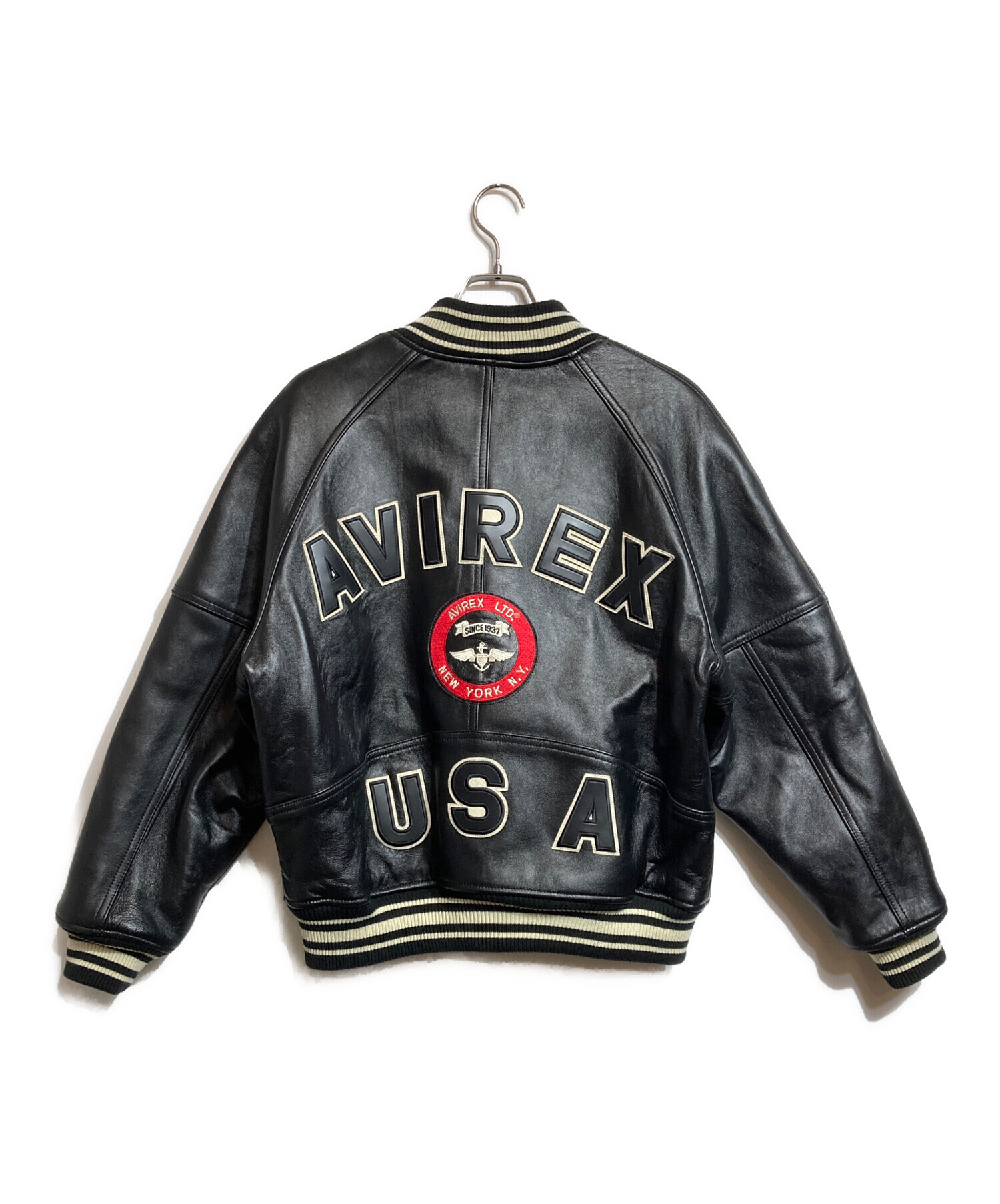 中古・古着通販】AVIREX (アヴィレックス) VARSITY LEATHER JACKET 