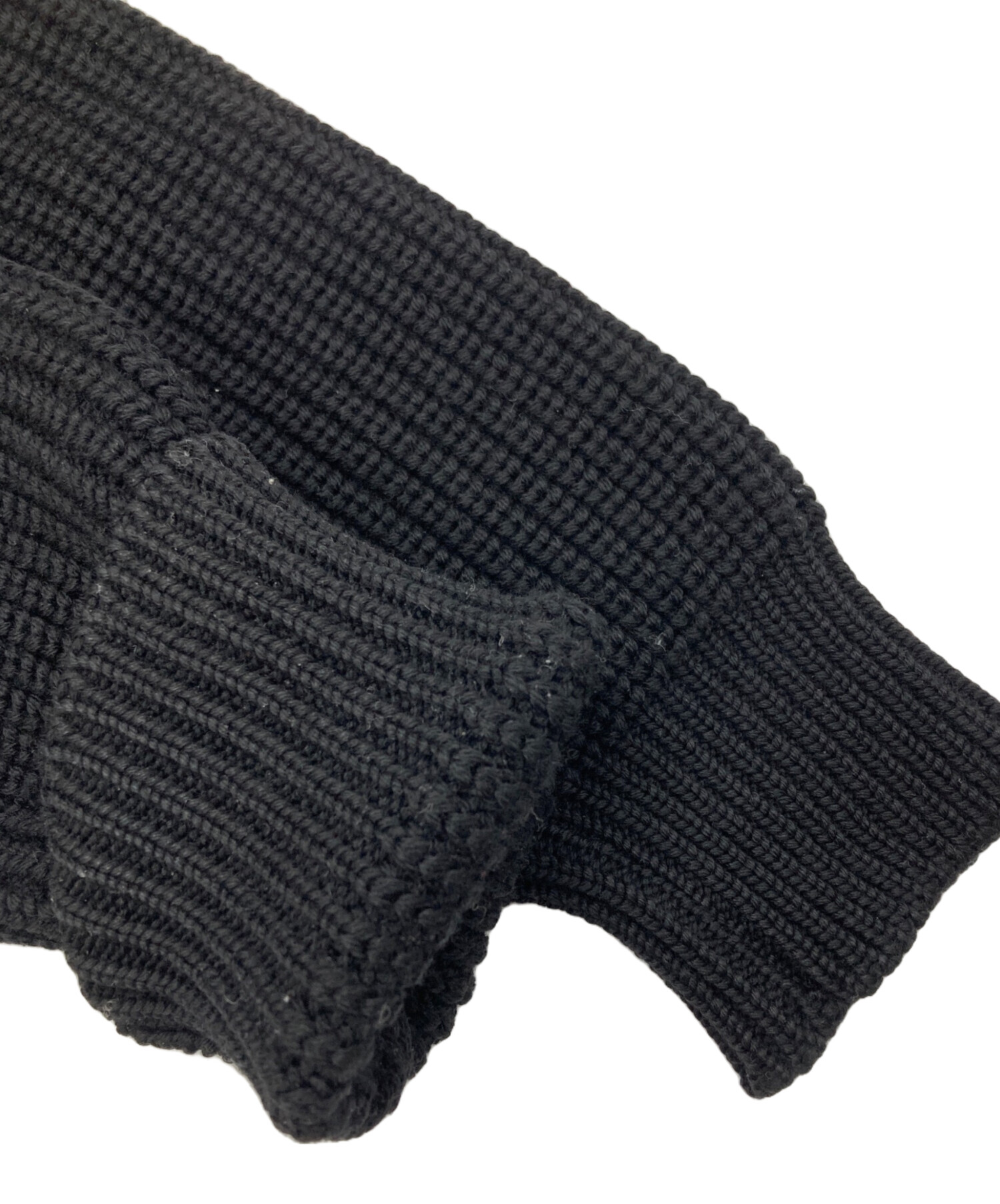 モンクレール　カーディガン　ブラック　羊毛　XXL 希少サイズ　ビッグサイズ モンクレール カーディガン ブラック 羊毛 XXL 希少サイズ ビッグ