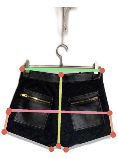 中古・古着通販】GUCCI (グッチ) GGキャンバスレザー切替ショート