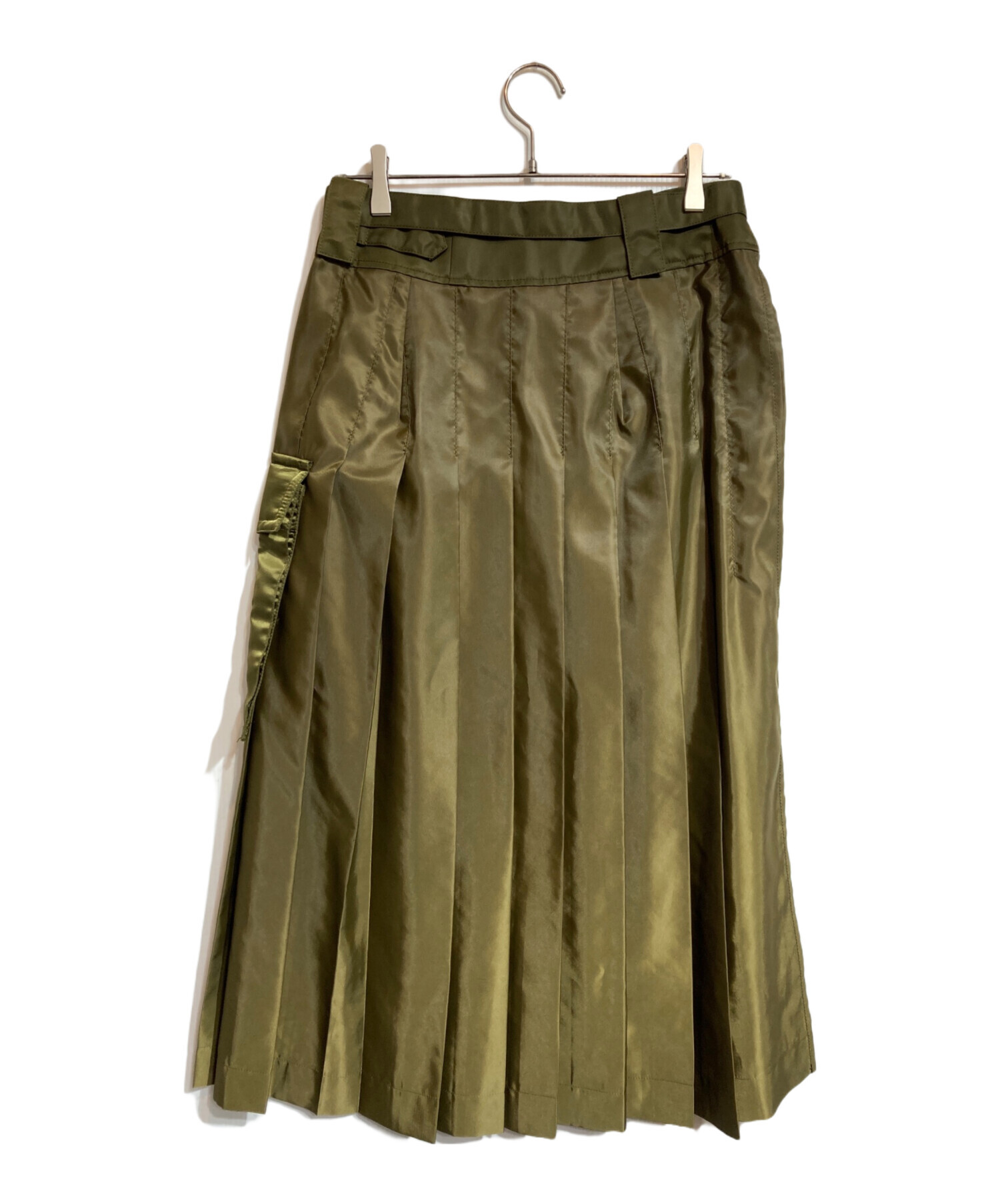 中古・古着通販】sacai (サカイ) Nylon Twill Skirt カーキ サイズ:2