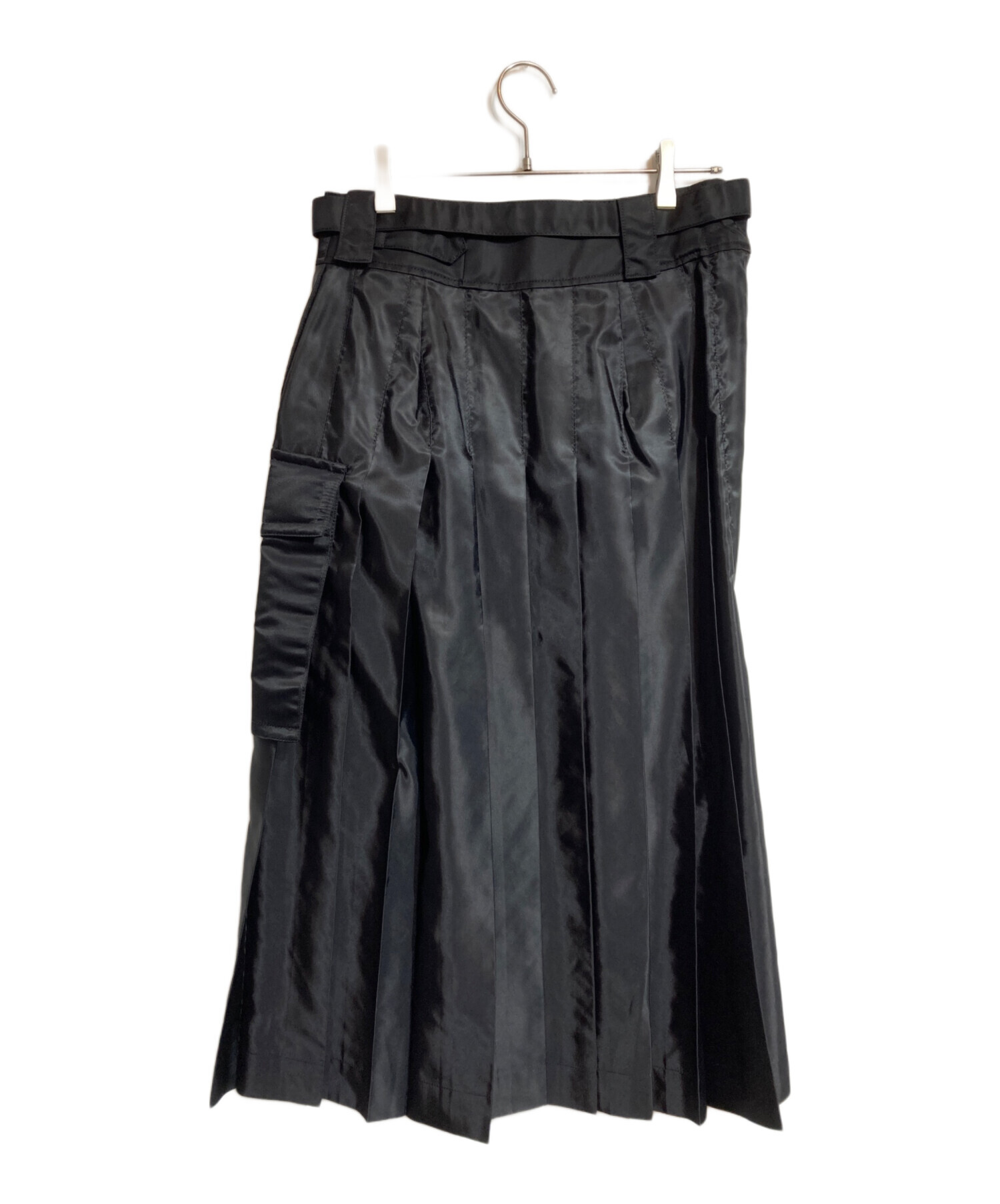 中古・古着通販】sacai (サカイ) Nylon Twill Skirt ブラック サイズ:1