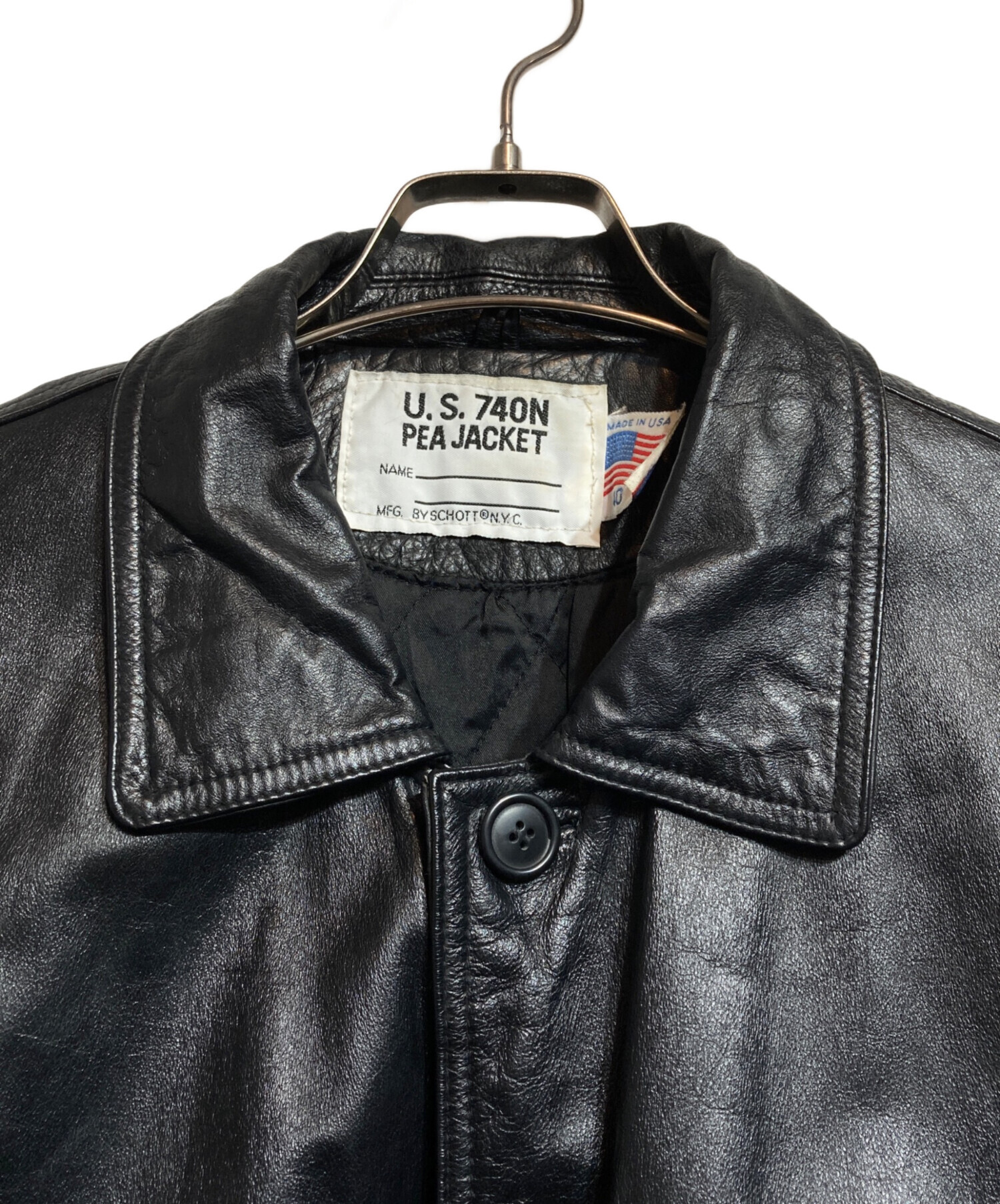 中古・古着通販】Schott (ショット) 740N LEATHER PEA JACKET/レザー