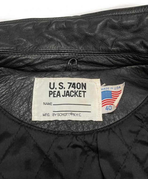 中古・古着通販】Schott (ショット) 740N LEATHER PEA JACKET/レザー