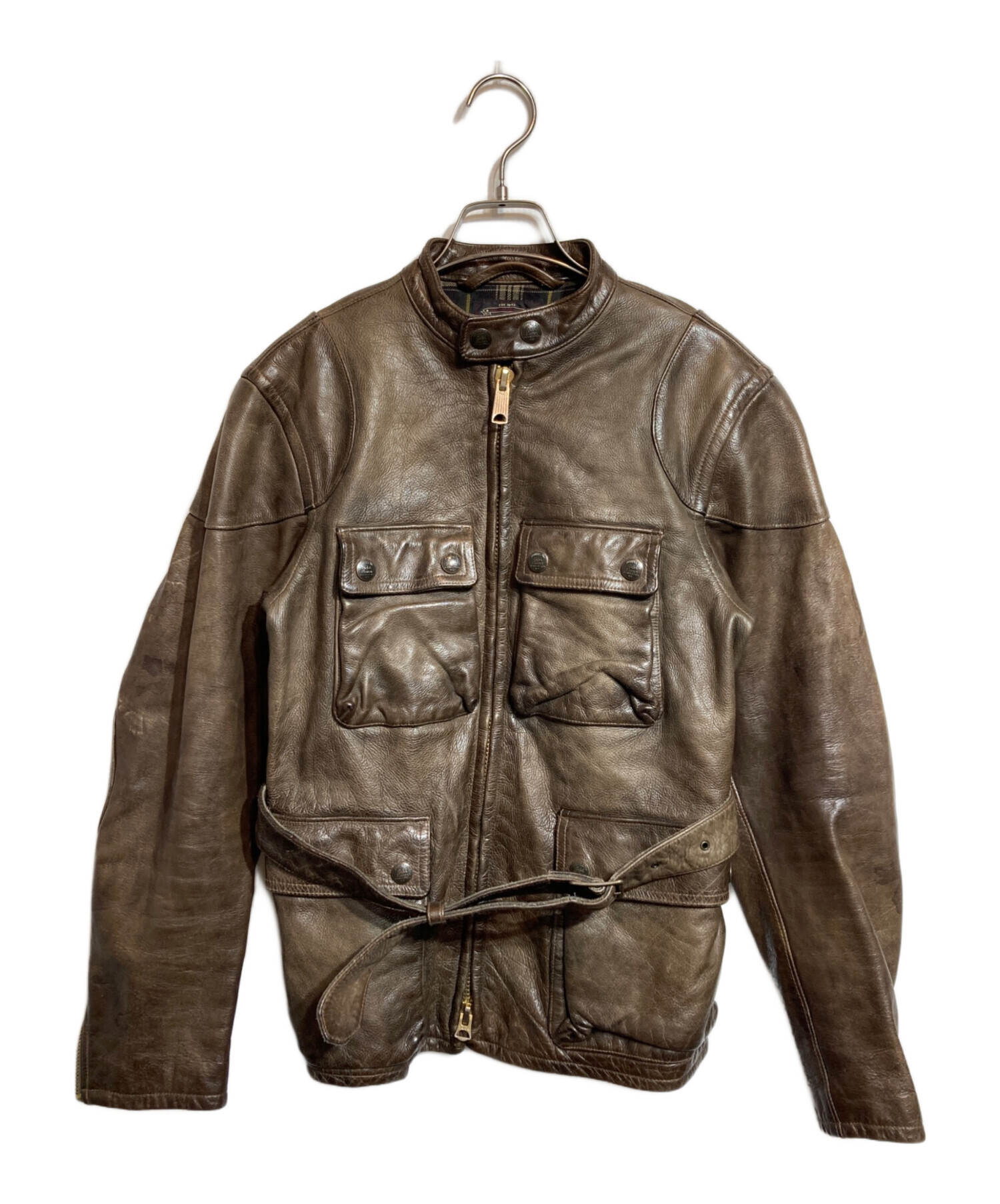 RRLブラウンレザージャケット 中古美品 中古・古着通販】RRL (ダブルアールエル) FISHER LEATHER JACKET
