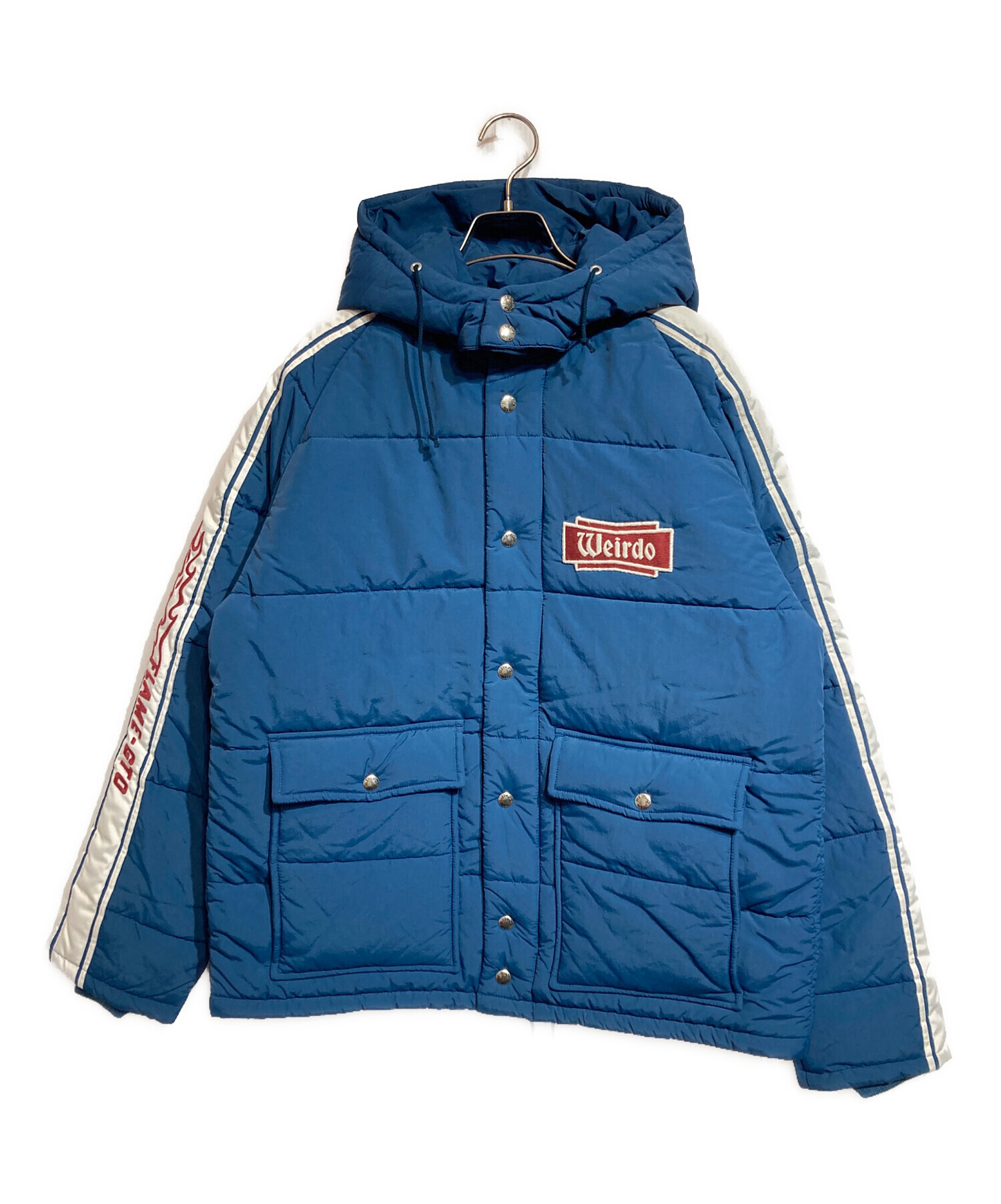 中古・古着通販】WEIRDO (ウィアード) Racing Jacket”FLAME” ブルー