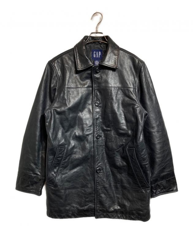 中古・古着通販】GAP (ギャップ) レザーカーコート ブラック サイズ:S