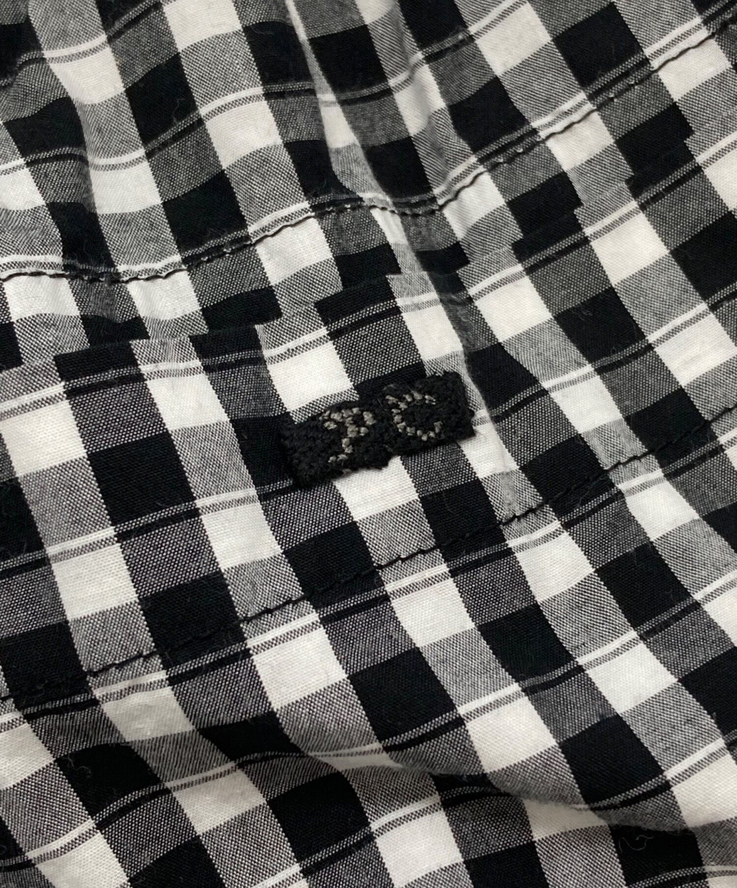 random peaceギンガムチェックパンツ　白黒 中古・古着通販】Porter Classic (ポータークラシック) GINGHAM CHECK