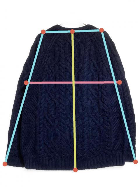 中古・古着通販】BLAMINK (ブラミンク) カシミヤアランニット ネイビー