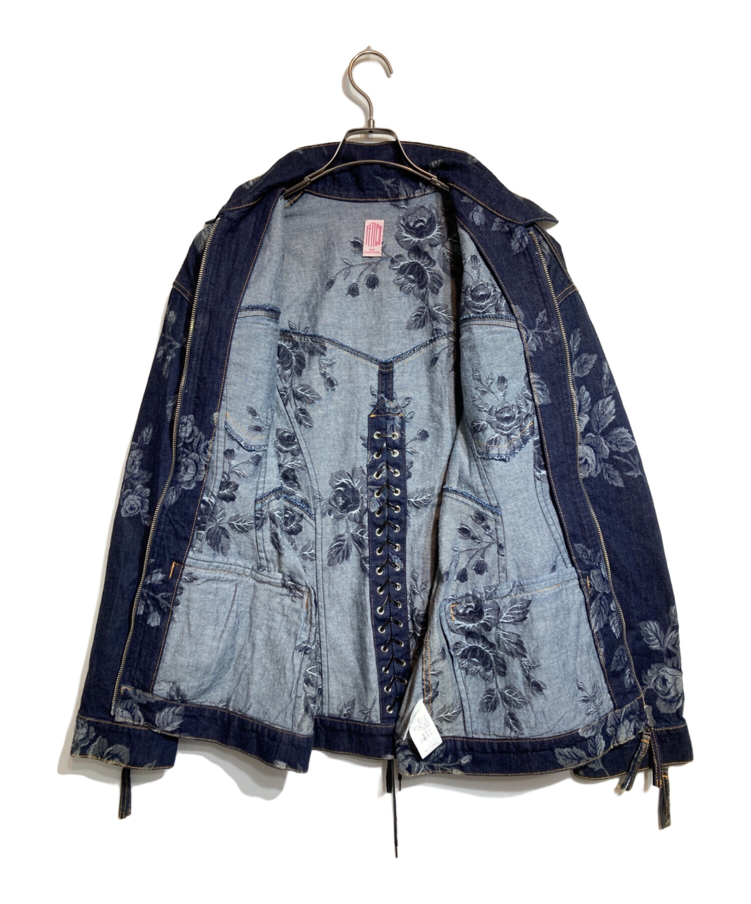 中古・古着通販】FETICO (フェティコ) ROSE DENIM JACKET/ローズデニム