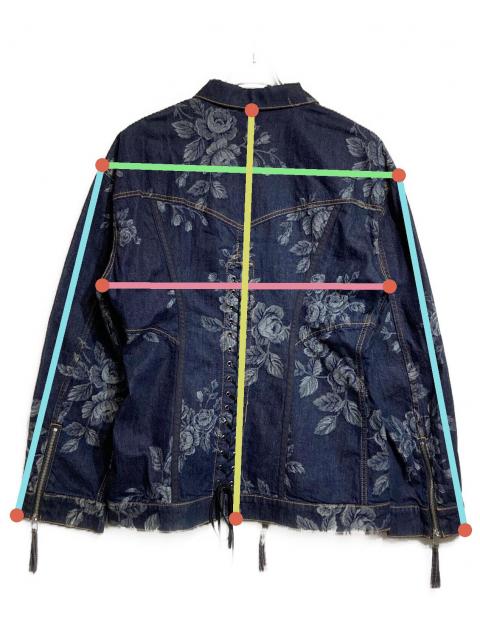 中古・古着通販】FETICO (フェティコ) ROSE DENIM JACKET/ローズデニム