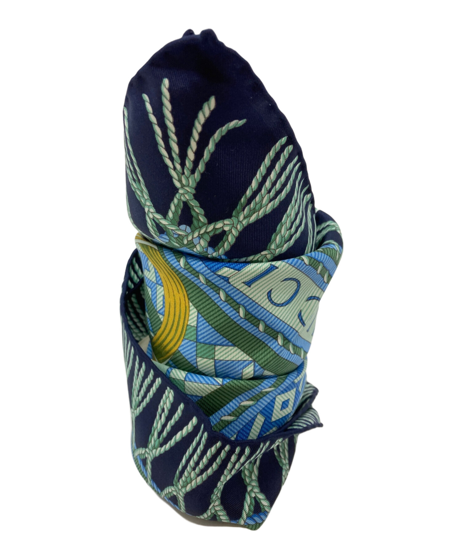 グッチ　GUCCI/スカーフ　シルク【中古】 中古・古着通販】GUCCI (グッチ) シルクスカーフ ブルー×グリーン