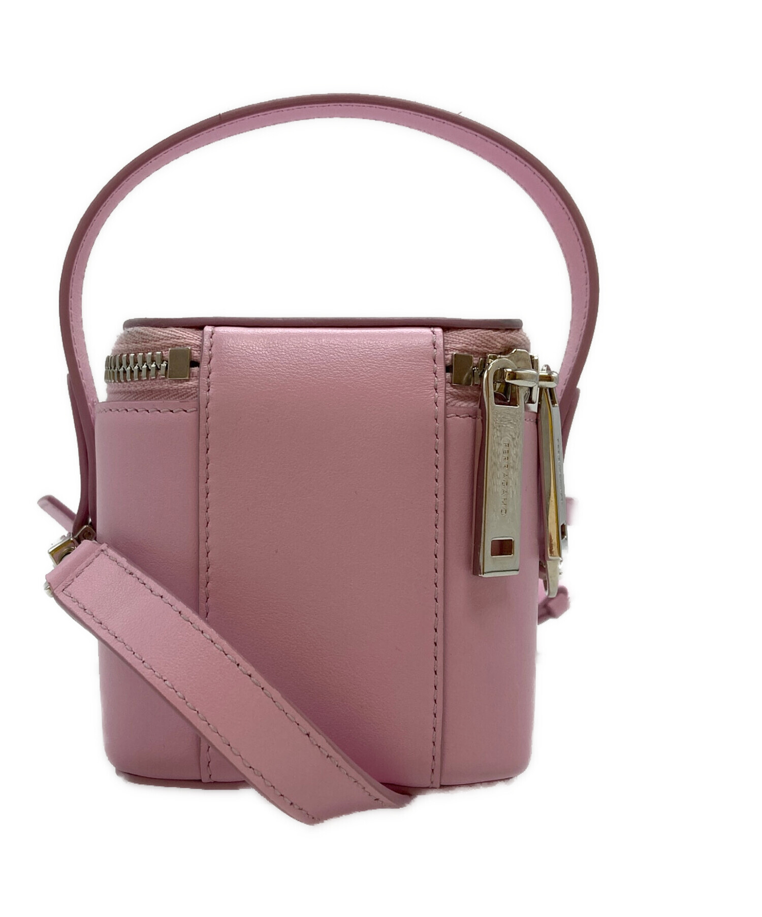フェラガモ　ショルダーバッグ　ピンク 中古・古着通販】Ferragamo (フェラガモ) MICRO TOTEショルダーバッグ