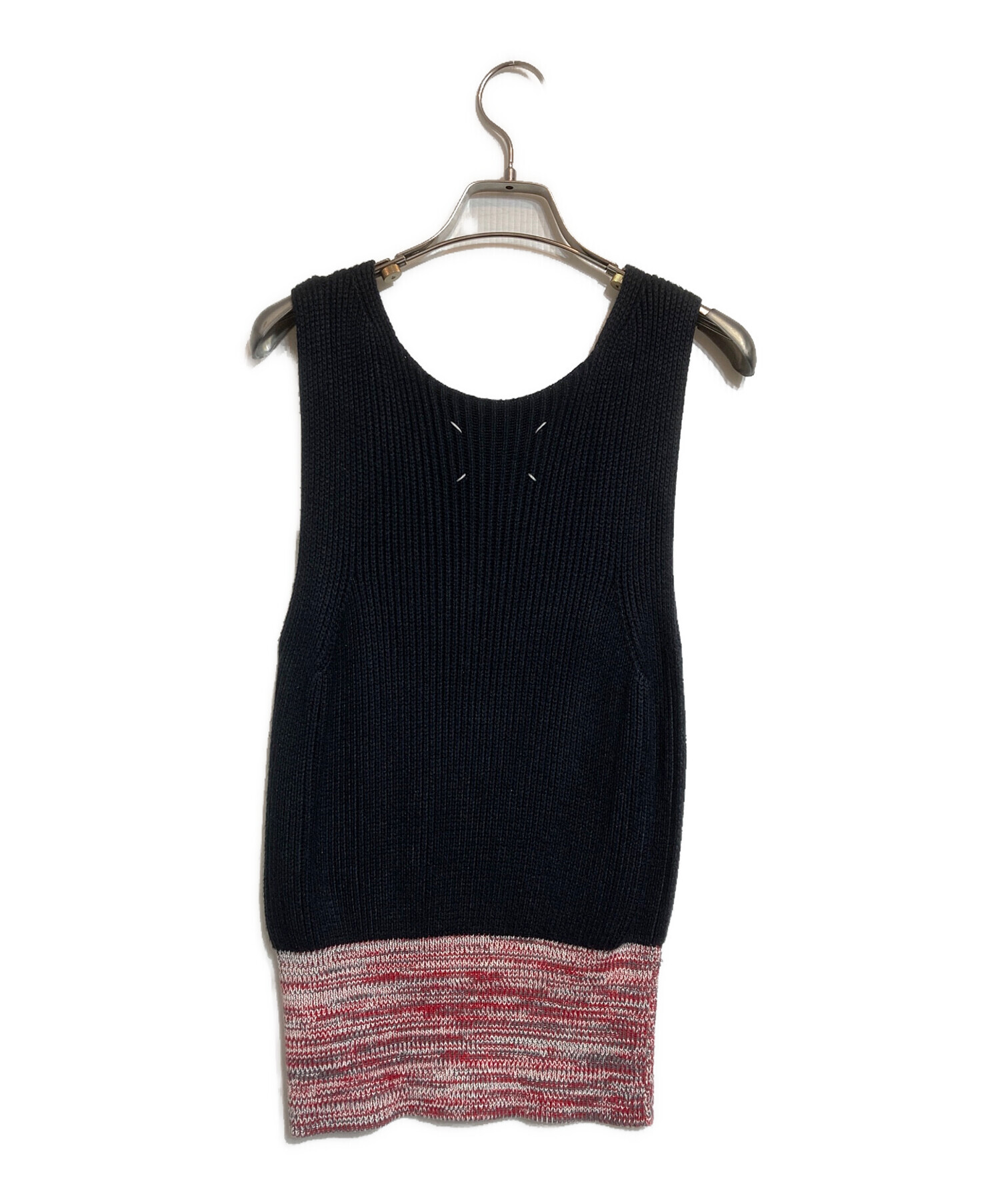 Maison Margiela黒 ノースリーブニット サイズM 中古・古着通販】Maison Margiela (メゾンマルジェラ) 切替