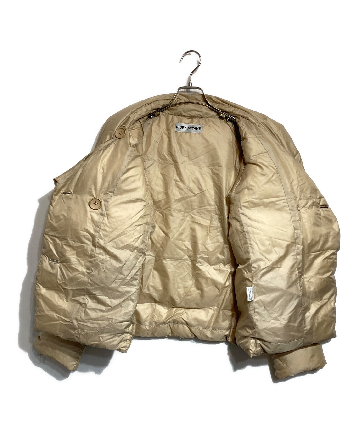 入手困難✨ イッセイミヤケ リバーシブルジャケット 縮絨加工 ベージュ系 入手困難✨ イッセイミヤケ リバーシブルジャケット 縮絨加工 ベージュ