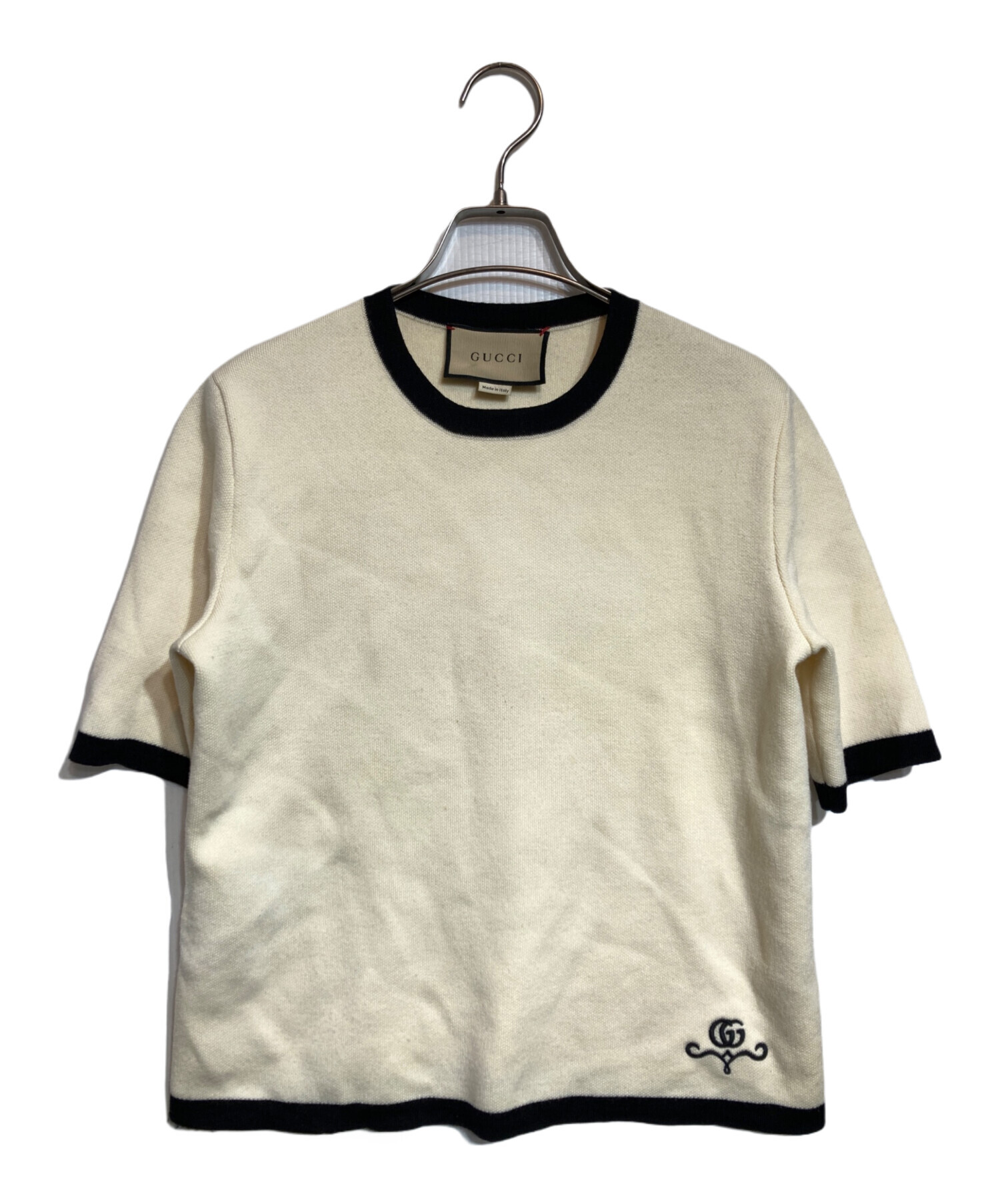 中古・古着通販】GUCCI (グッチ) GGエンブロイダリーリンガーニット