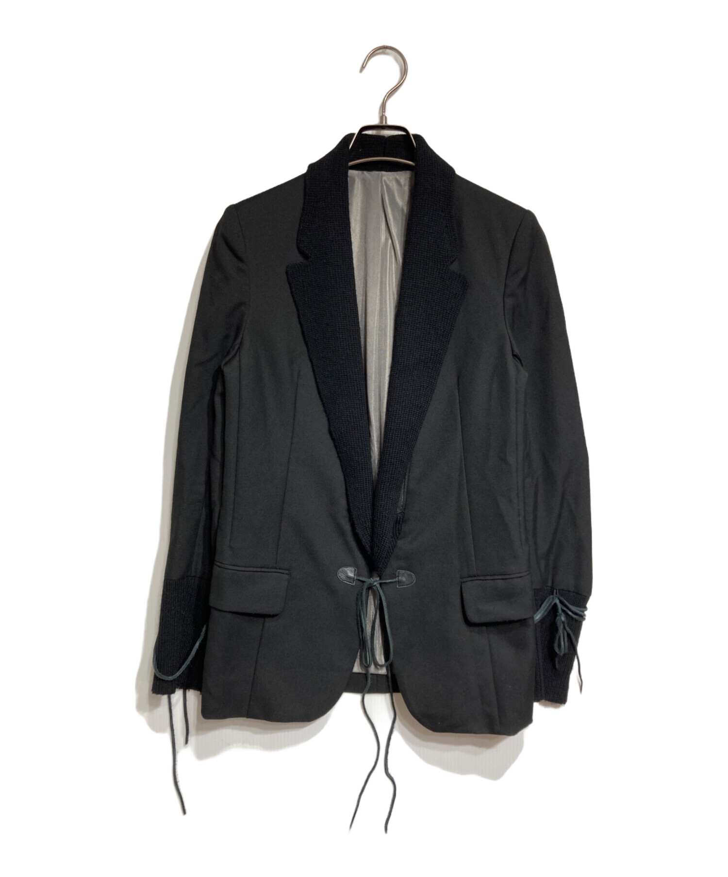 UNDERCOVER アンダーカバー 異素材 ドッキング ジャケット 1 中古・古着通販】UNDERCOVER (アンダーカバー) リブニットドッキング