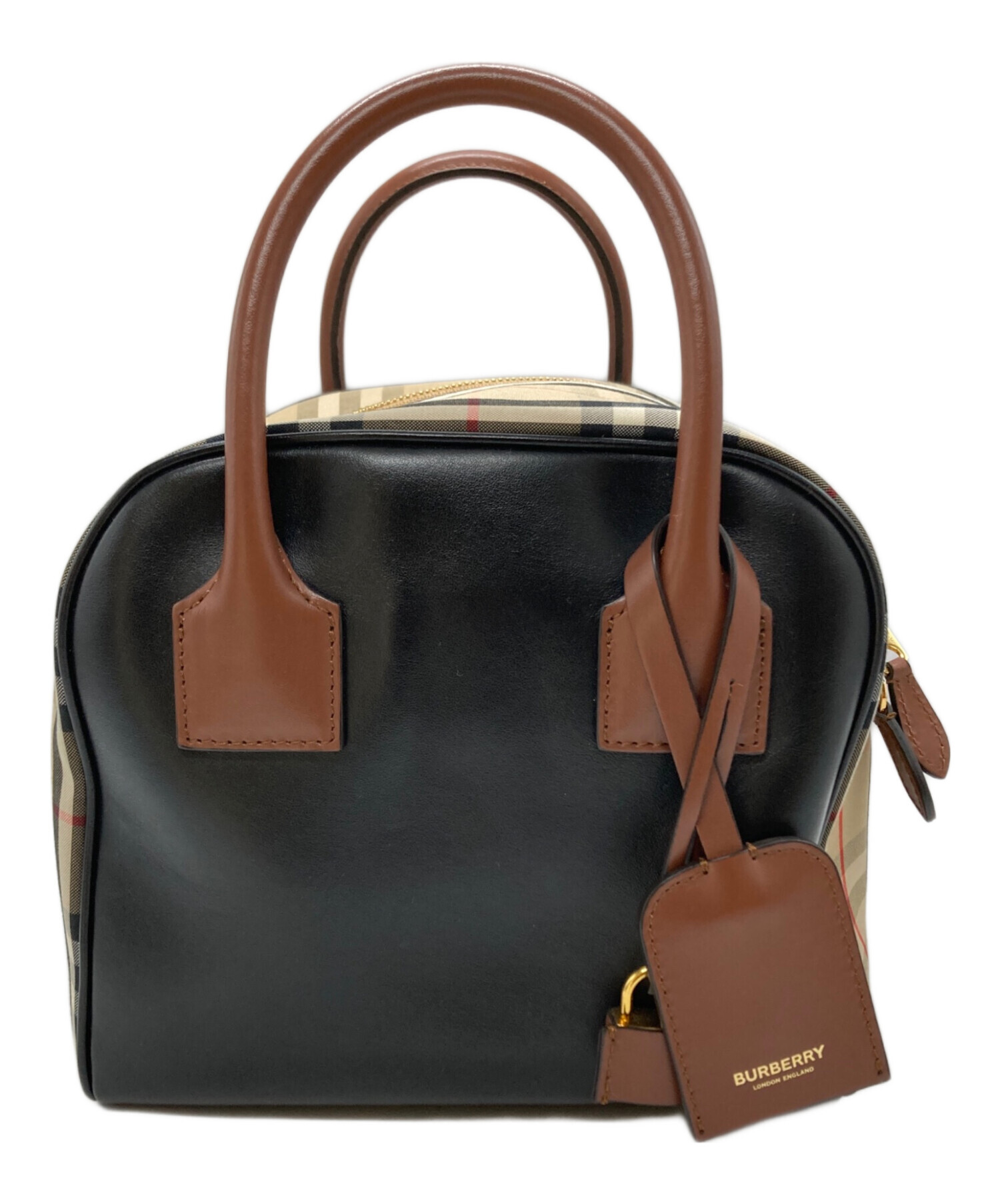 【現行・未使用級】バーバリー トートバッグ デニー チェック 2way ブラウン Burberry バーバリー 2way トートバッグ デニーチェック ブラウン