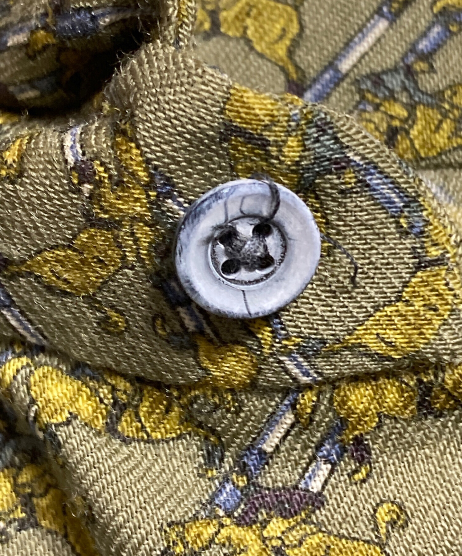 中古・古着通販】HERMES (エルメス) セリエボタン総柄ウールシャツ 
